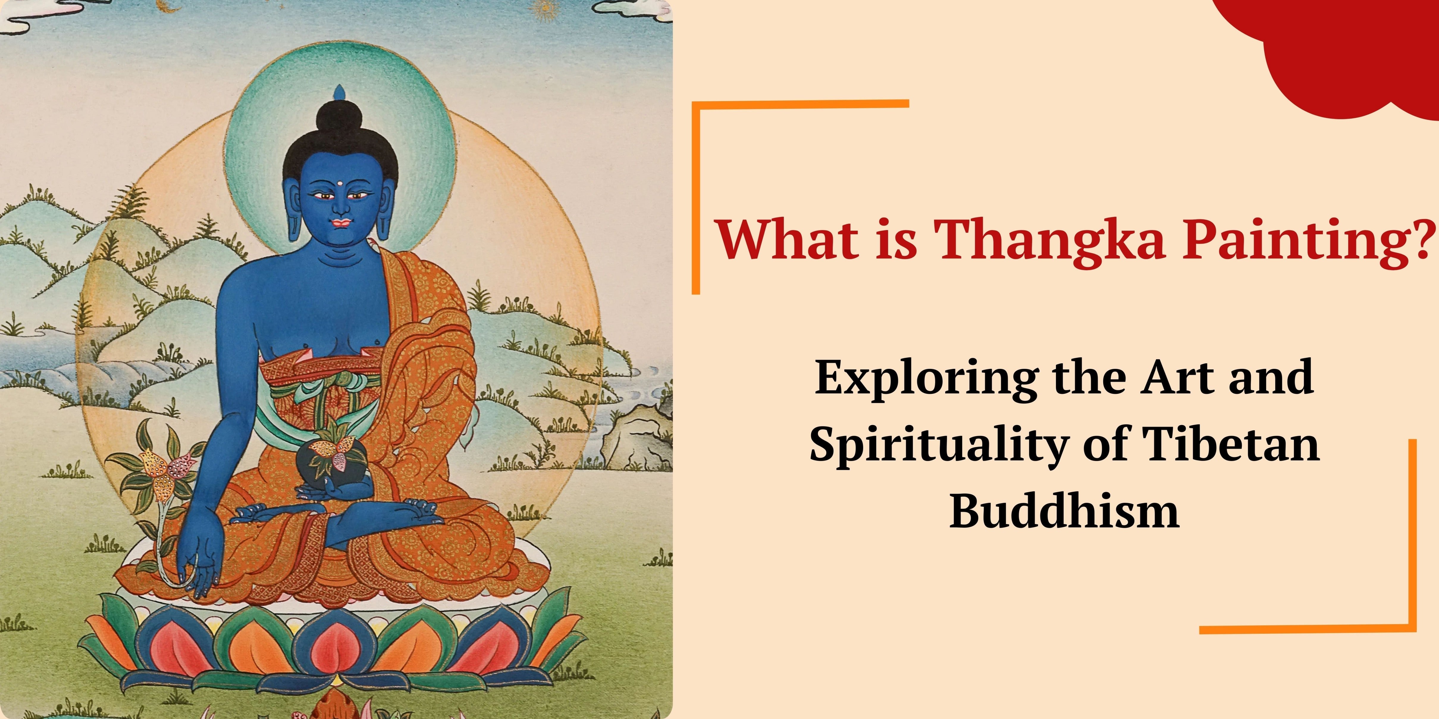 A traditional Thangka painting depicting intricate details of Buddhist deities and mandalas, showcasing vibrant colors and sacred symbolism. The artwork reflects the spiritual and cultural heritage of Tibetan Buddhism.