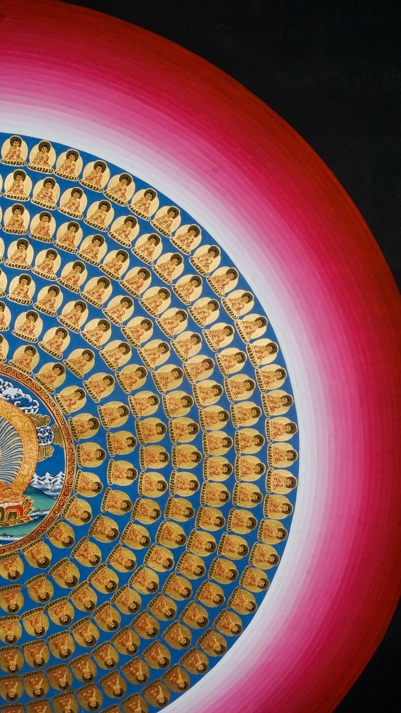108 Buddha Mandala - sacred mandala art of boundless love and mercy of the 108 Buddhas.