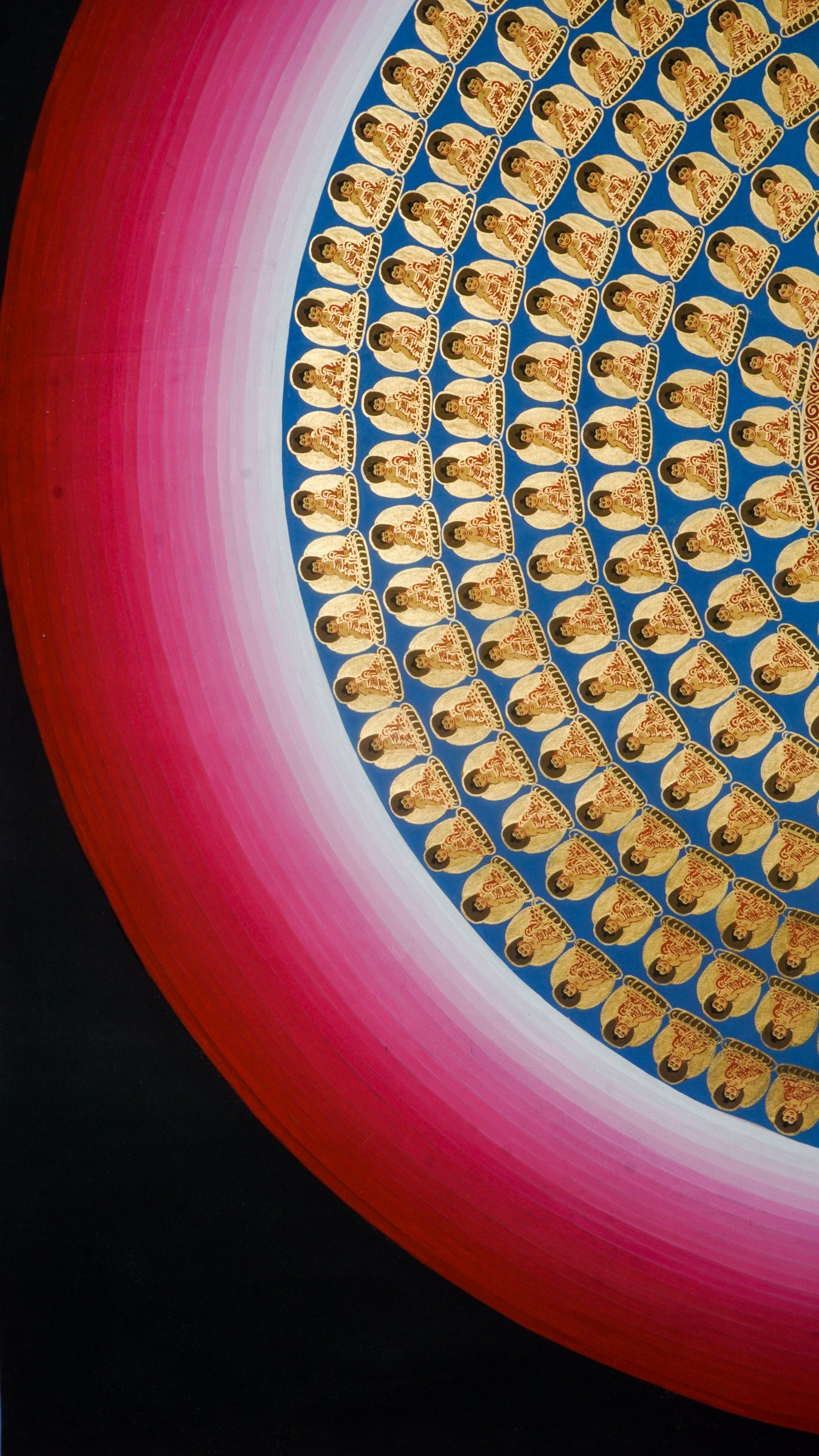 108 Buddha Mandala - sacred mandala art of boundless love and mercy of the 108 Buddhas.