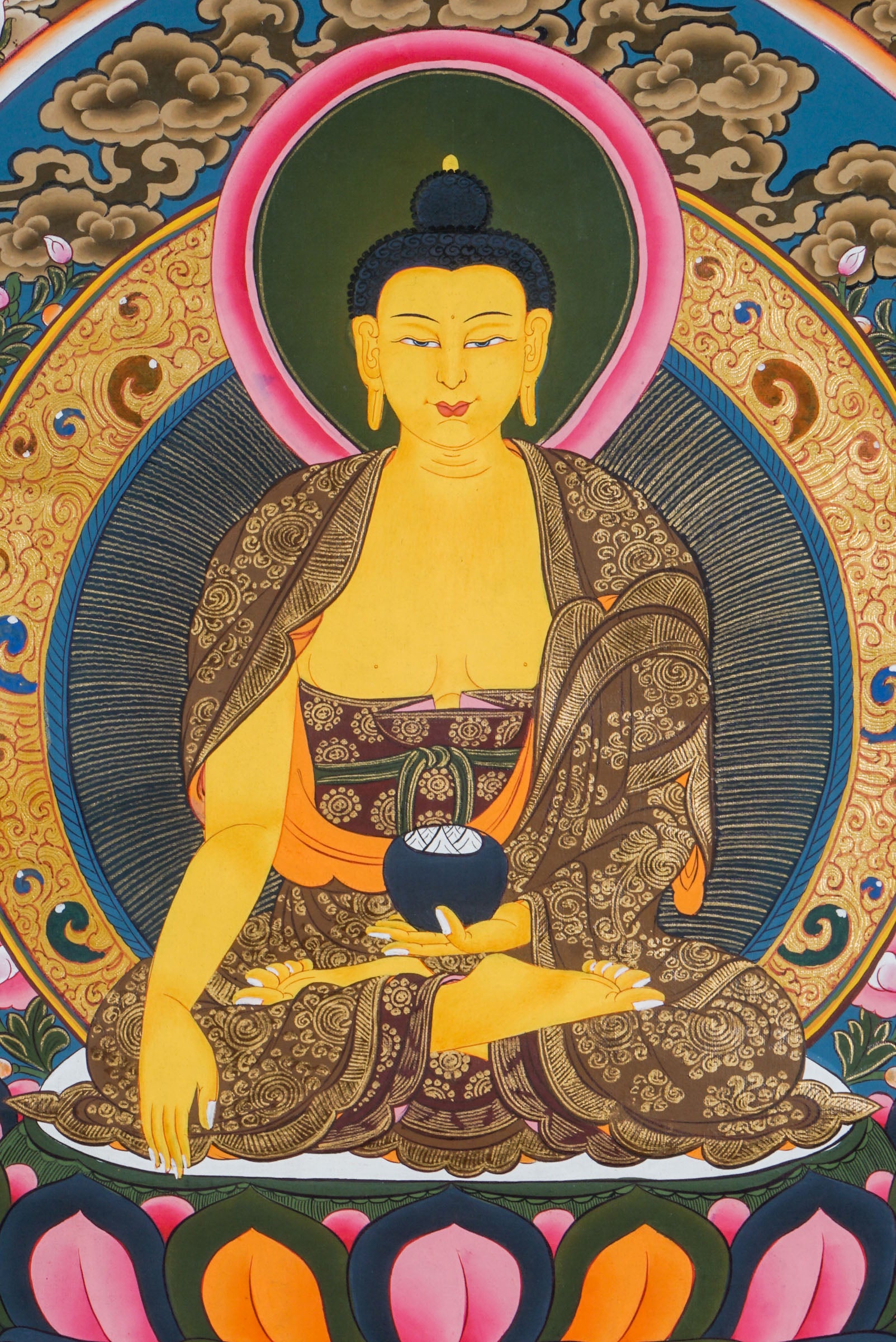 35 Confession Buddha Thangka - a beautifully hand-painted thangka art of 35 buddha in Nepal.