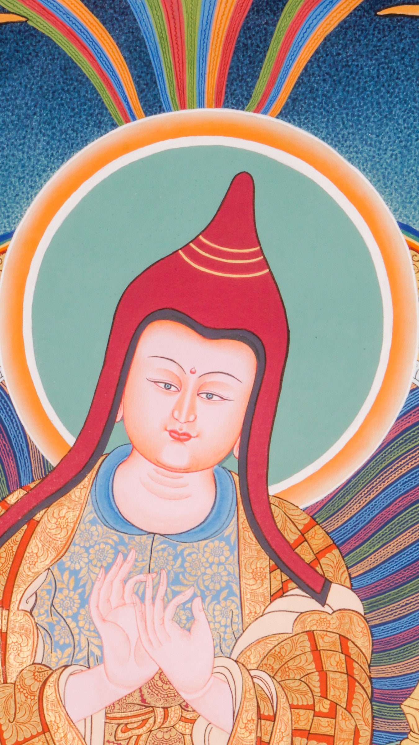 The Atisha Thangka - a finely hand-crafted art representing the great Buddhist master Atisha Dipamkara Shrijnana