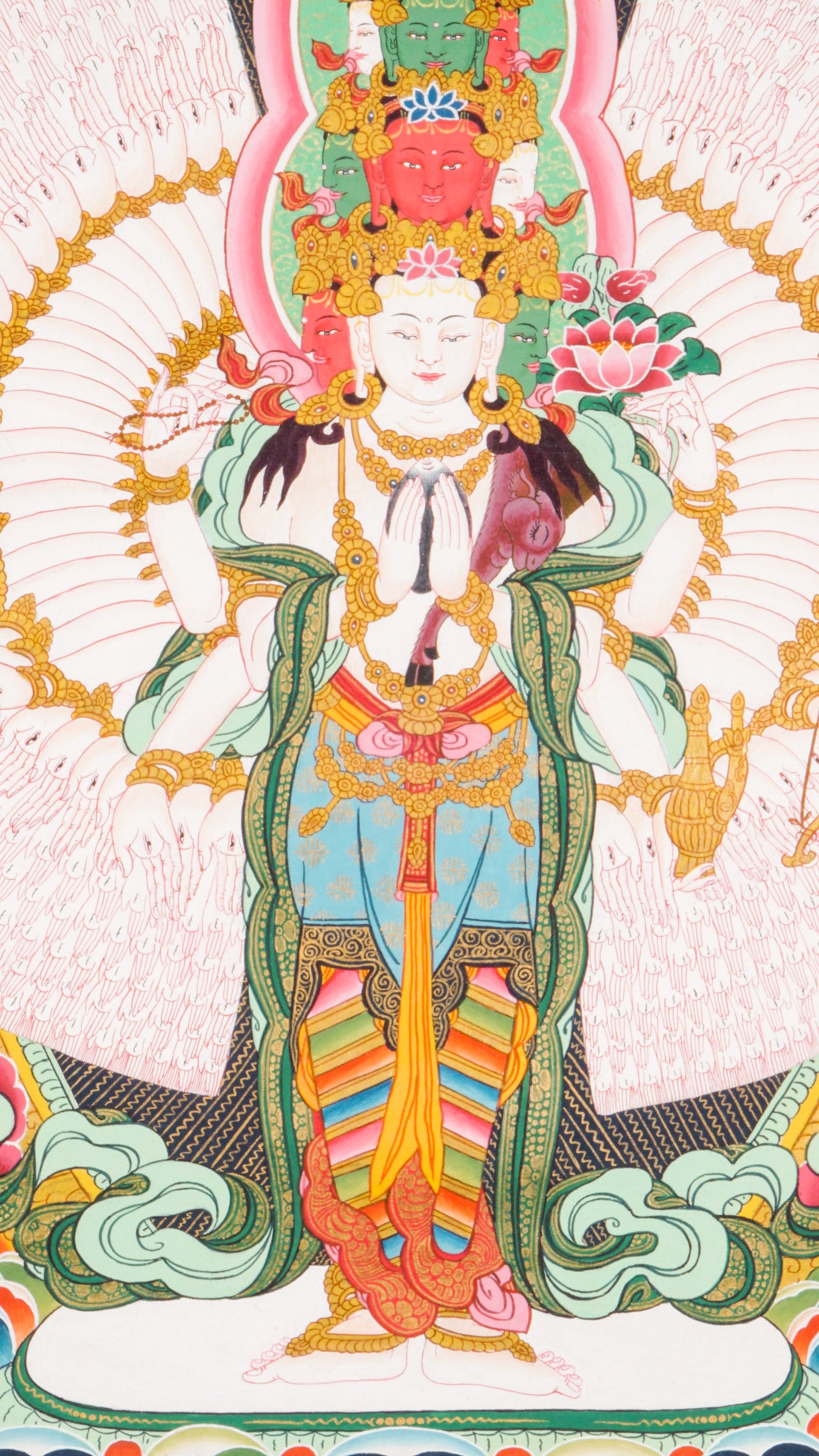 Avalokiteshvara Thangka | The Bodhisattva of Infinite Compassion