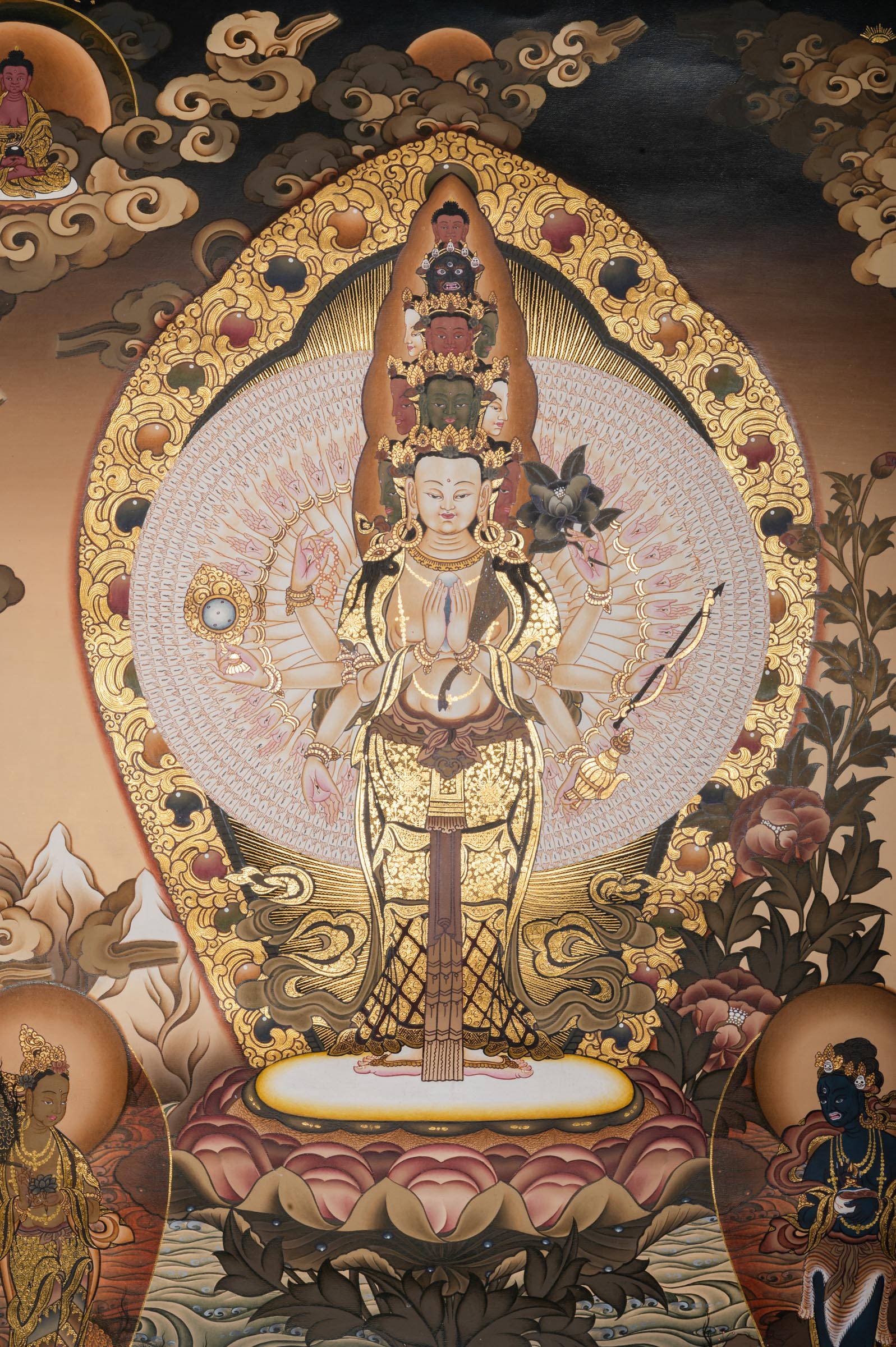 Avalokeshwor Thangka - a hand-painted Buddhist artwork from Nepal