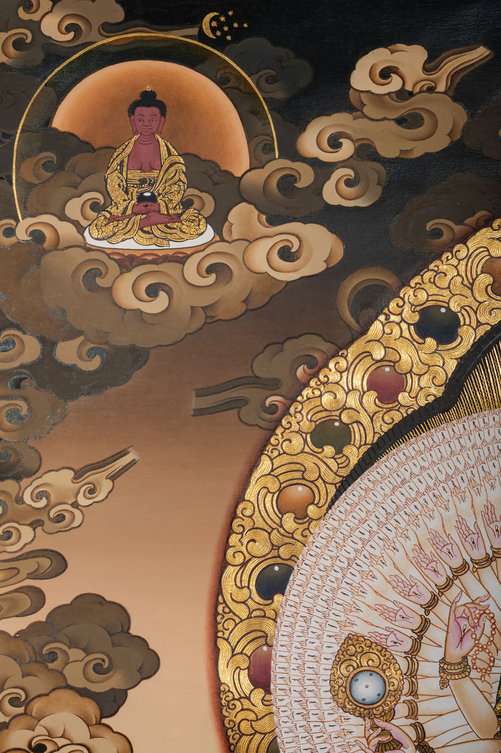 Avalokeshwor Thangka - a hand-painted Buddhist artwork from Nepal