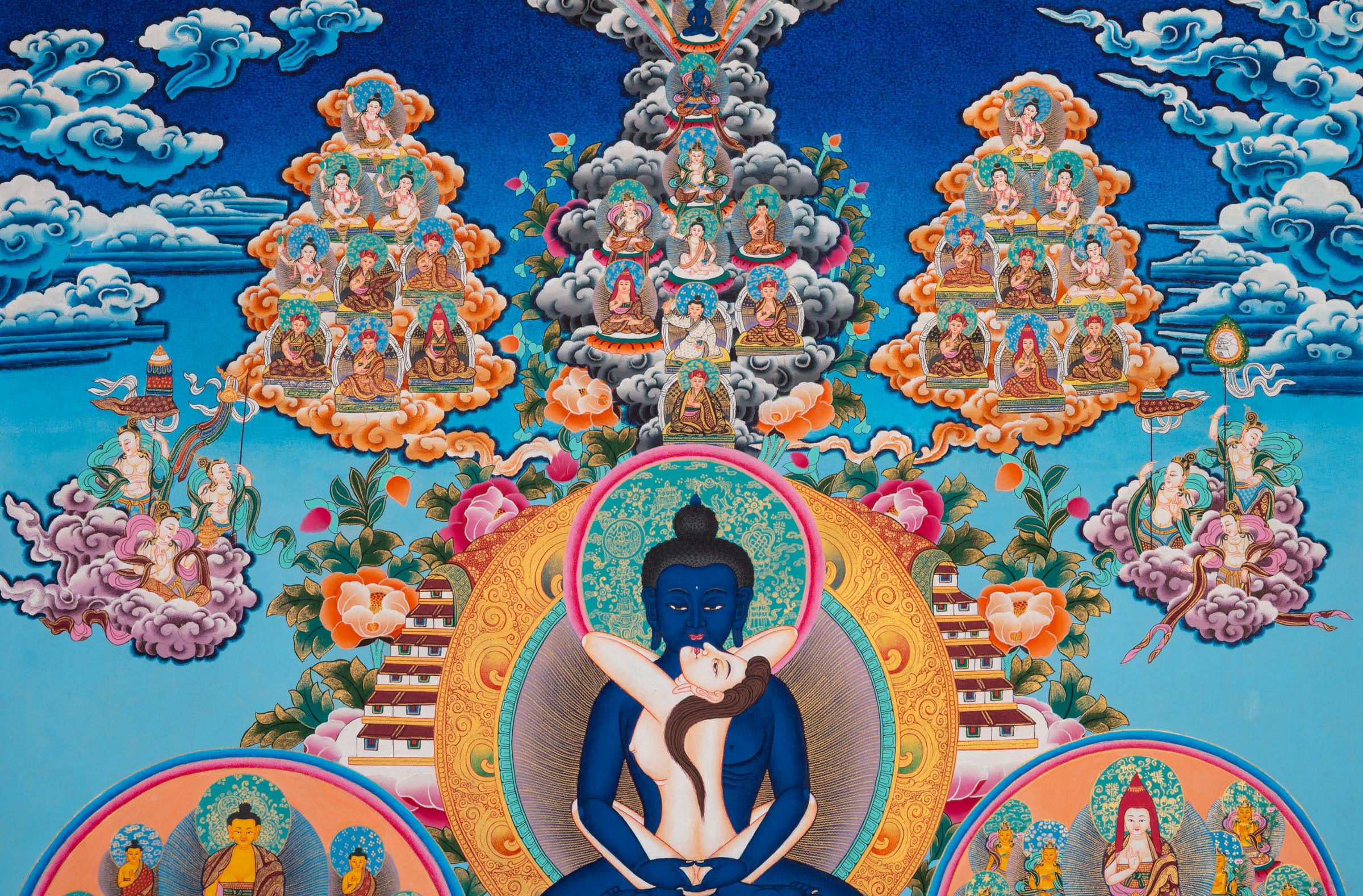 The Buddha Shakti Choskini Thangka - an exceptional hand-painted artwork