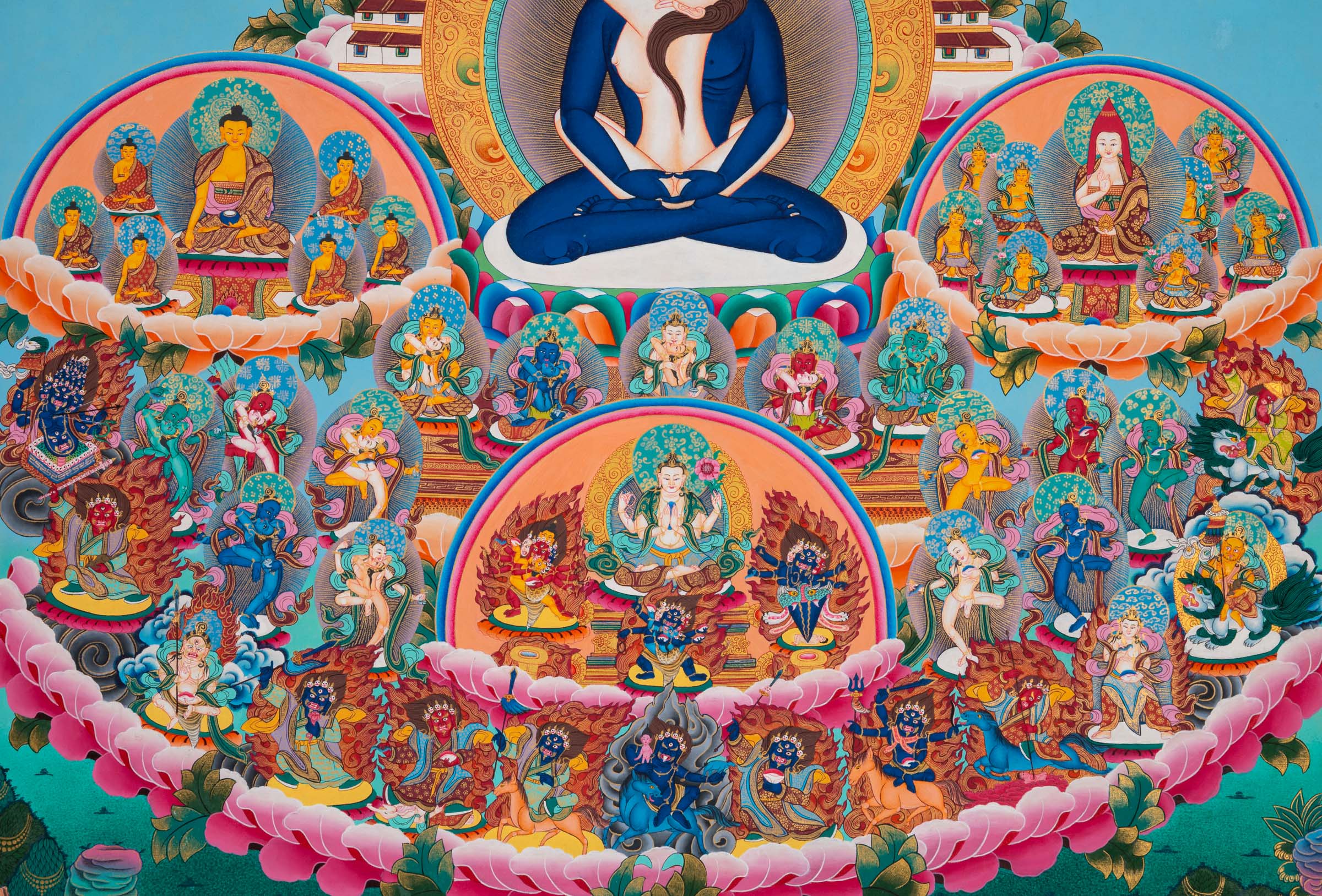 The Buddha Shakti Choskini Thangka - an exceptional hand-painted artwork