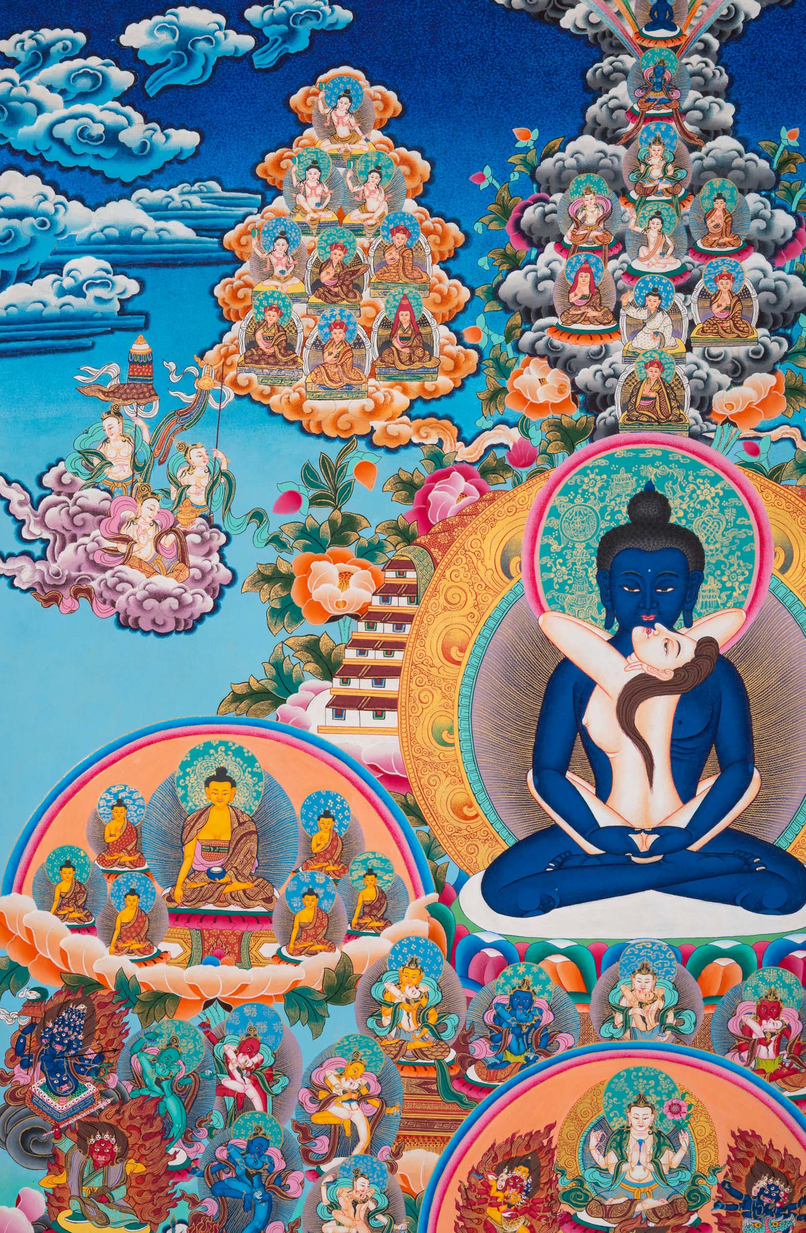 The Buddha Shakti Choskini Thangka - an exceptional hand-painted artwork