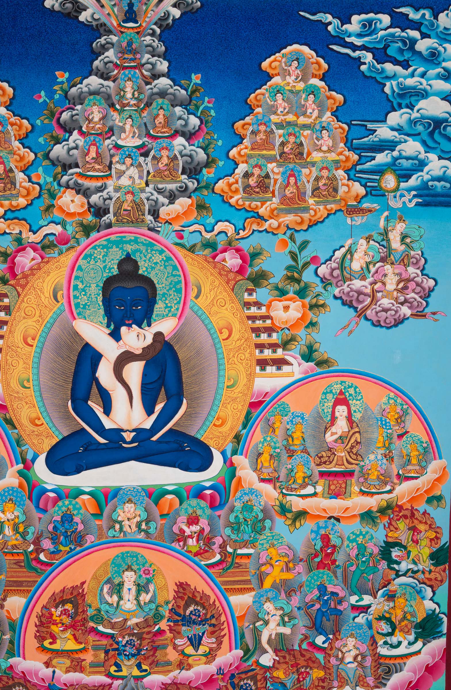 The Buddha Shakti Choskini Thangka - an exceptional hand-painted artwork