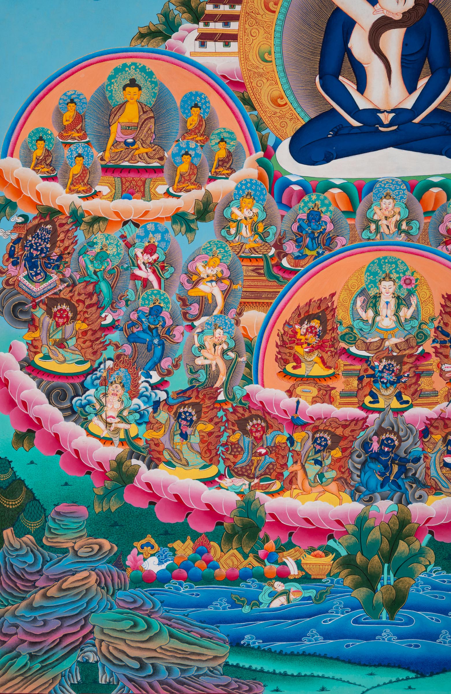 The Buddha Shakti Choskini Thangka - an exceptional hand-painted artwork