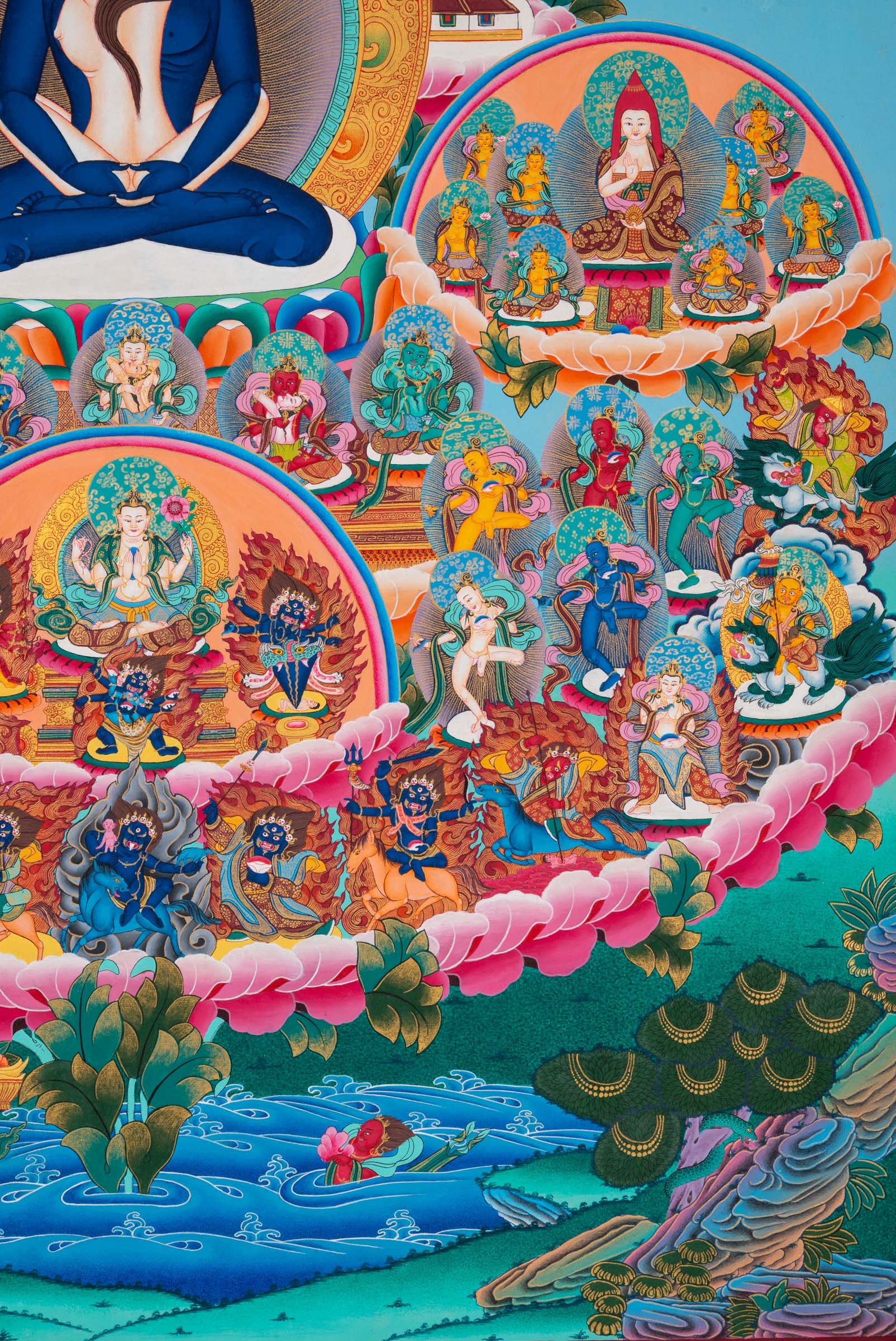 The Buddha Shakti Choskini Thangka - an exceptional hand-painted artwork