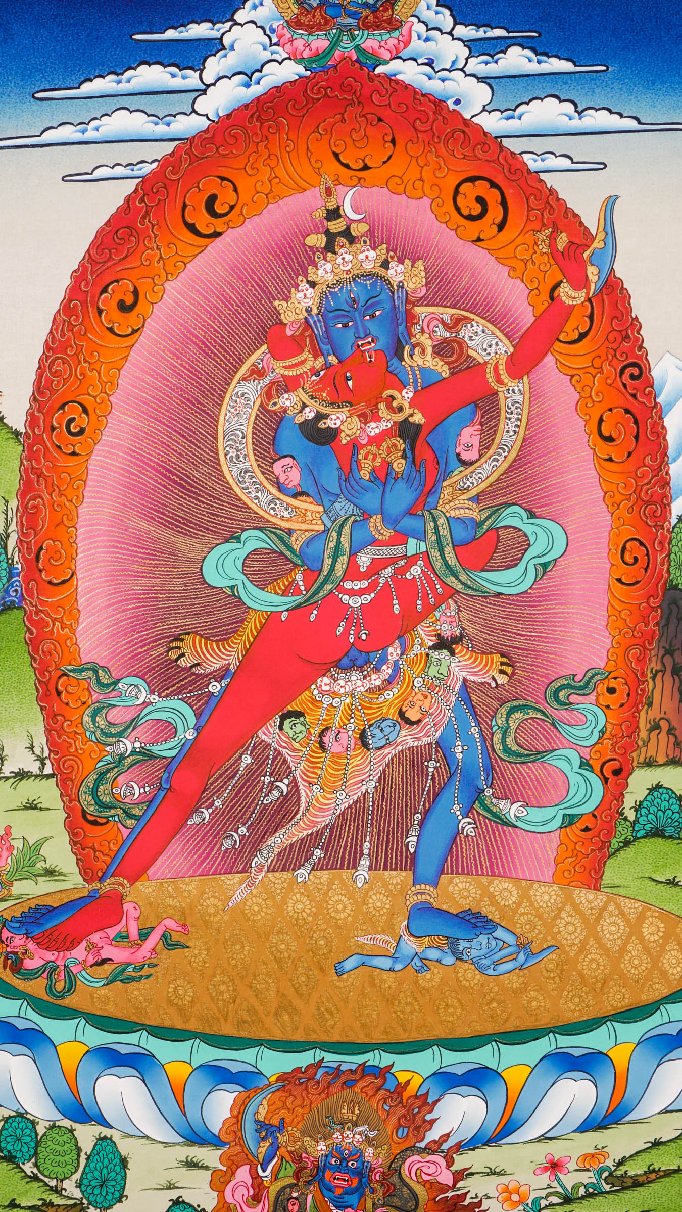 Chakrasambhara Thangka- a sacred and powerful depiction central to Vajrayana Buddhist tantric practice.