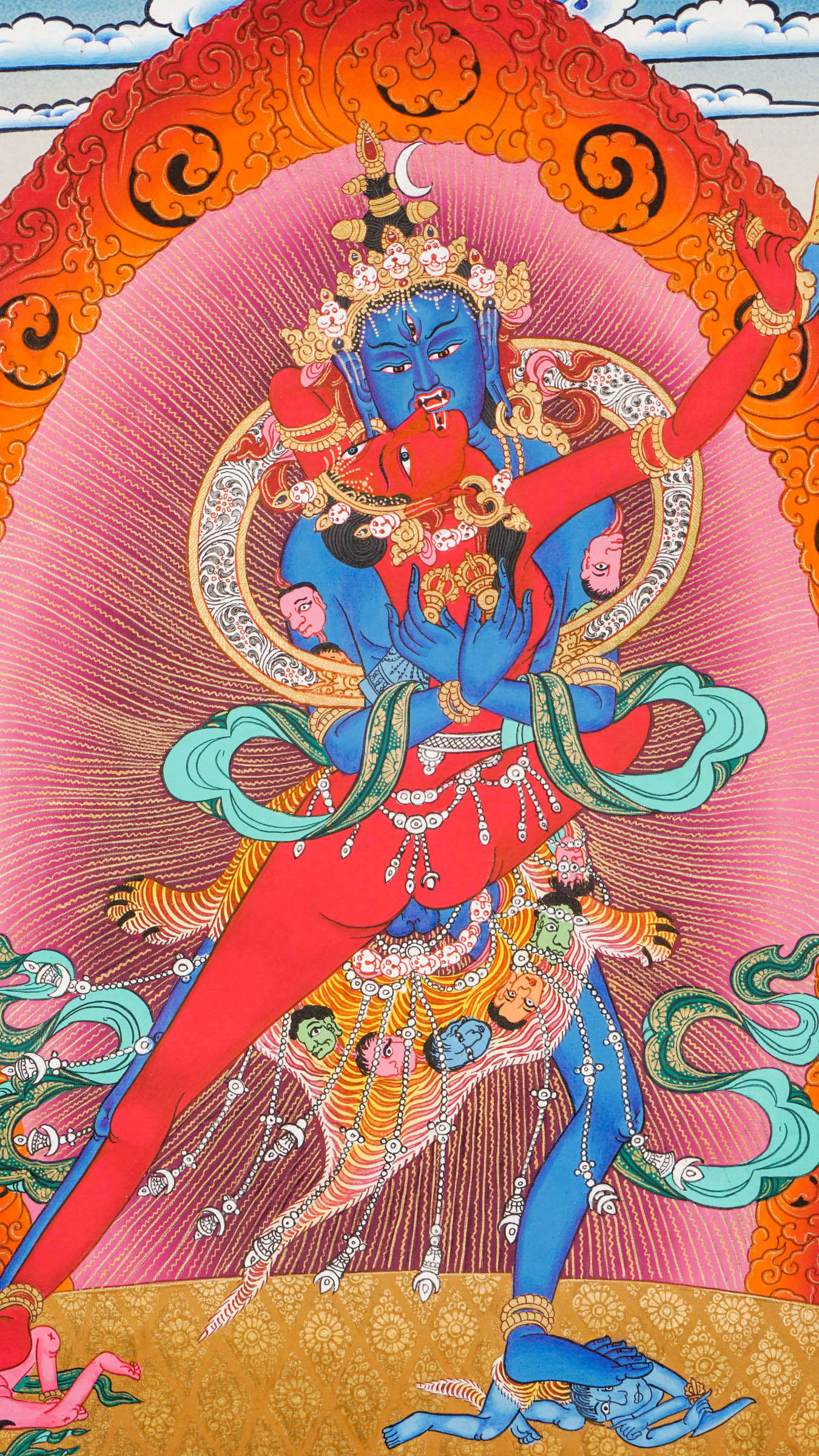 Chakrasambhara Thangka- a sacred and powerful depiction central to Vajrayana Buddhist tantric practice.