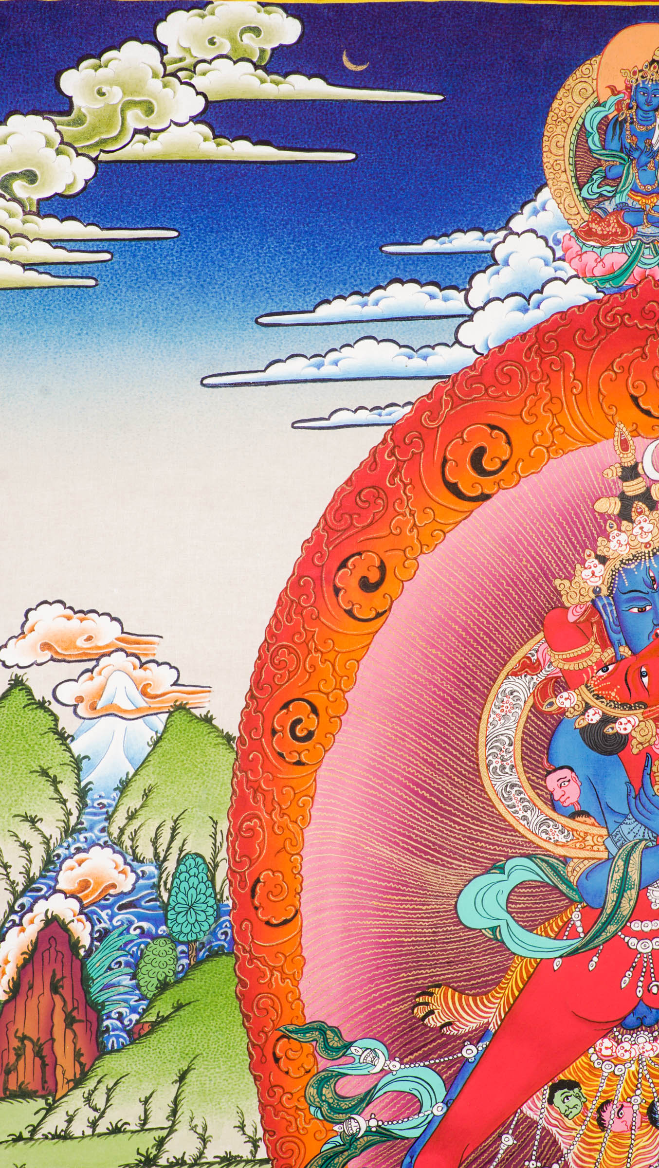 Chakrasambhara Thangka- a sacred and powerful depiction central to Vajrayana Buddhist tantric practice.