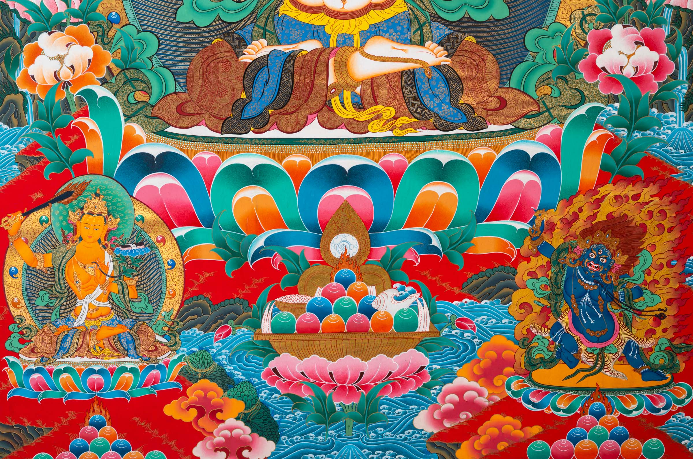 Chenrezig Thangka - a traditional hand-painted artwork