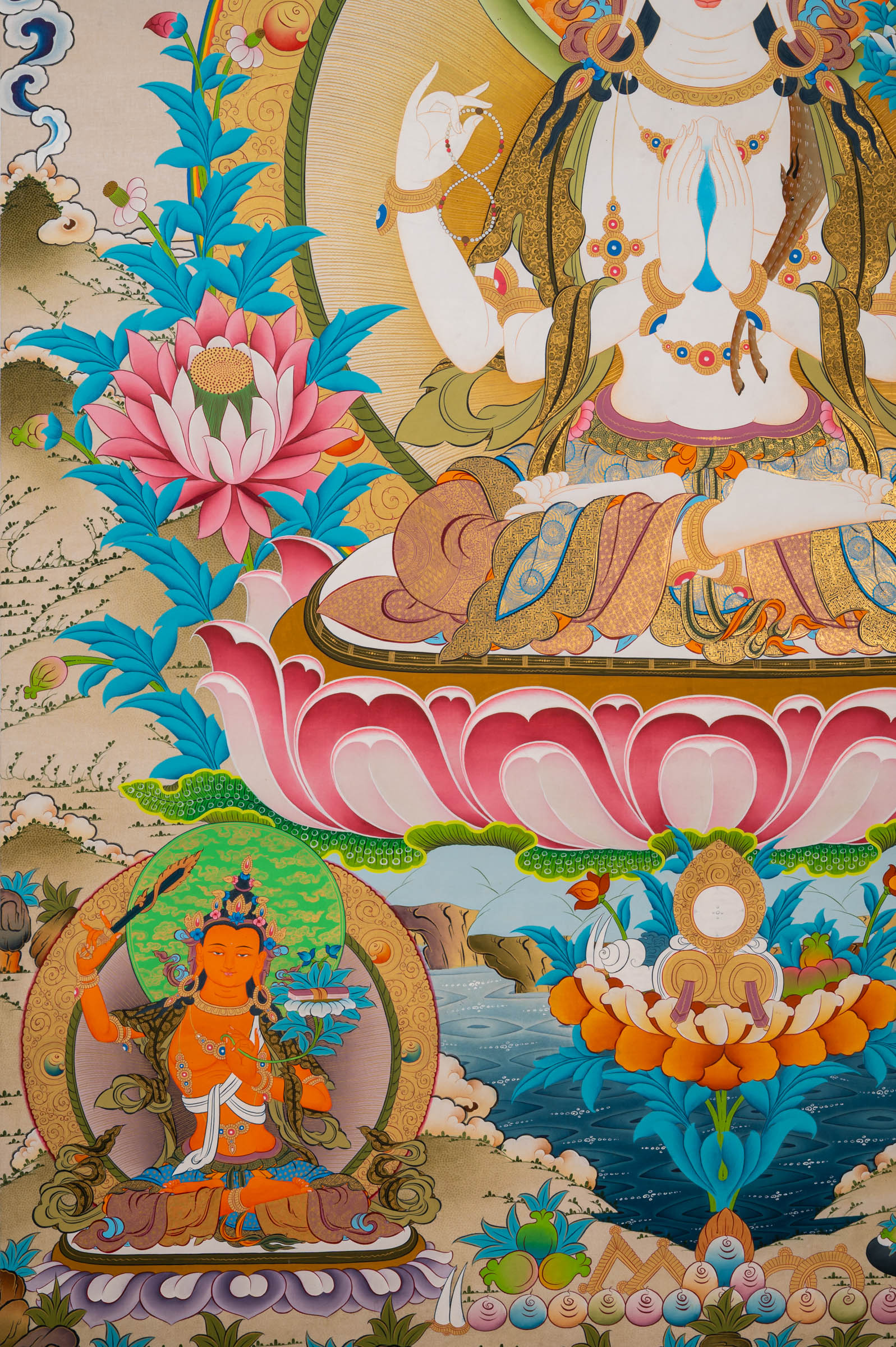 The Chenrezig Thangka - a stunning hand-painted Buddhist artwork