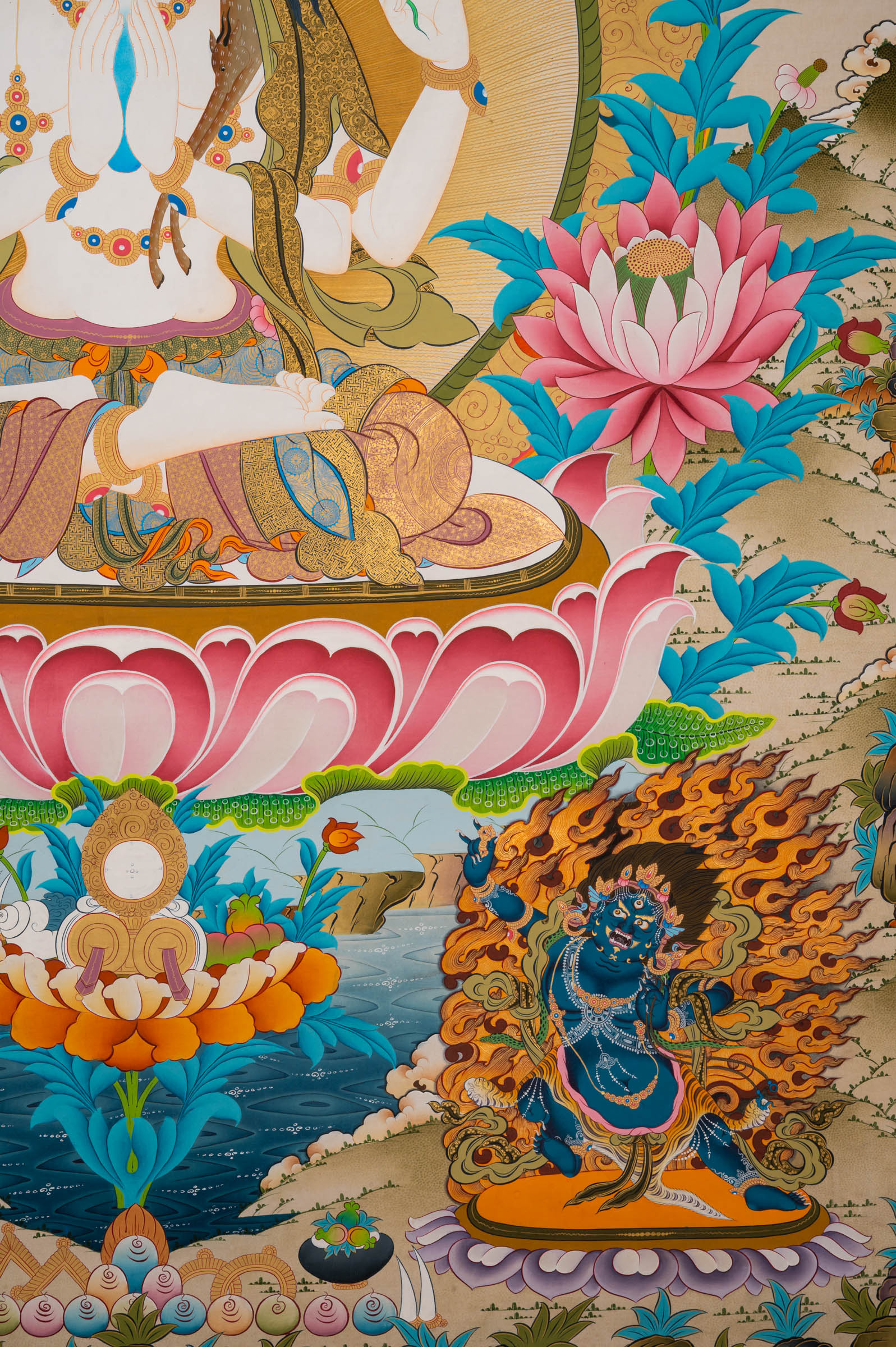 The Chenrezig Thangka - a stunning hand-painted Buddhist artwork