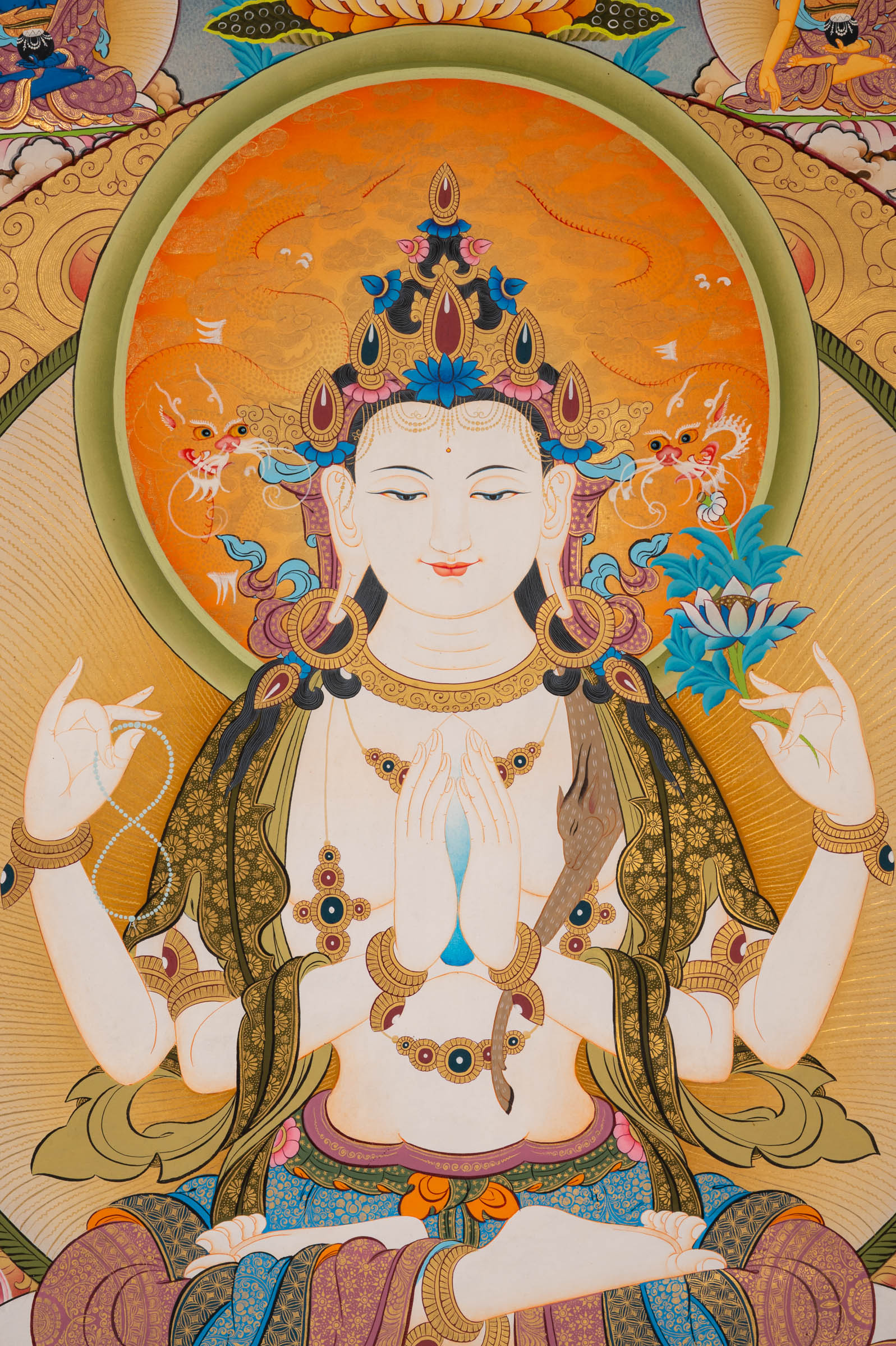 Chenrezig Thangka - a beautifully hand-painted artwork