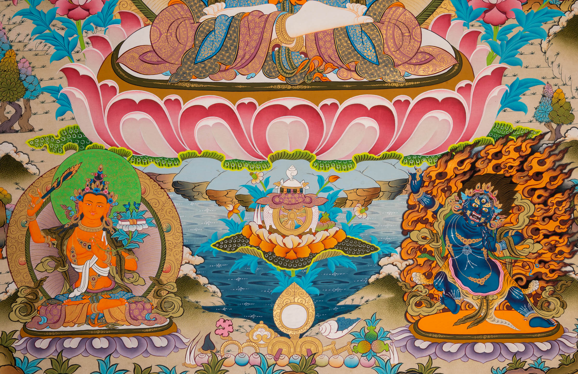 Chenrezig Thangka - a beautifully hand-painted artwork