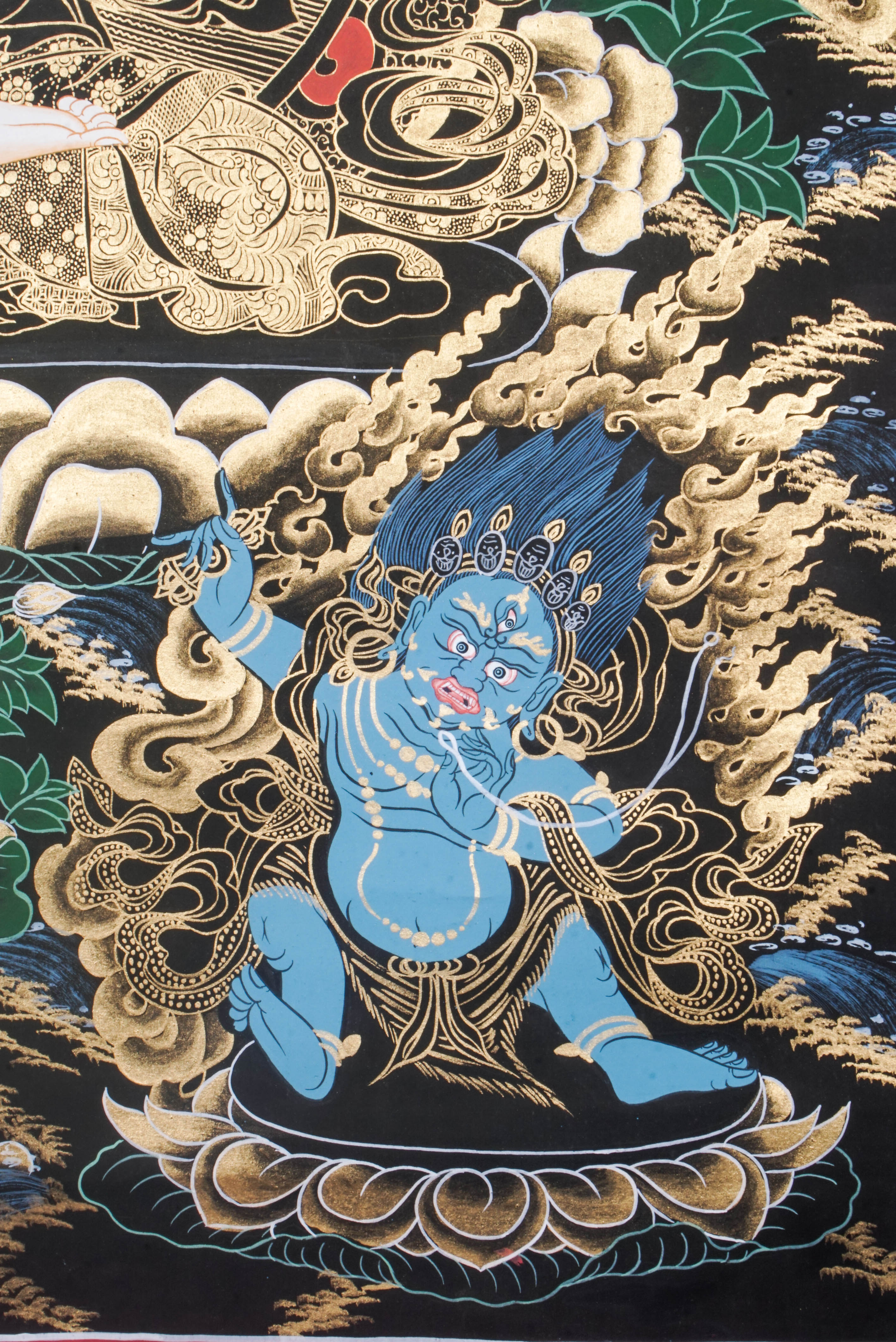 This genuine Chenrezig Thangka embodies the essence of compassion, hand-painted with natural mineral pigments by skilled artisans. A sacred symbol of serenity and Tibetan heritage, it's perfect for meditation, home decor, or meaningful gifting.