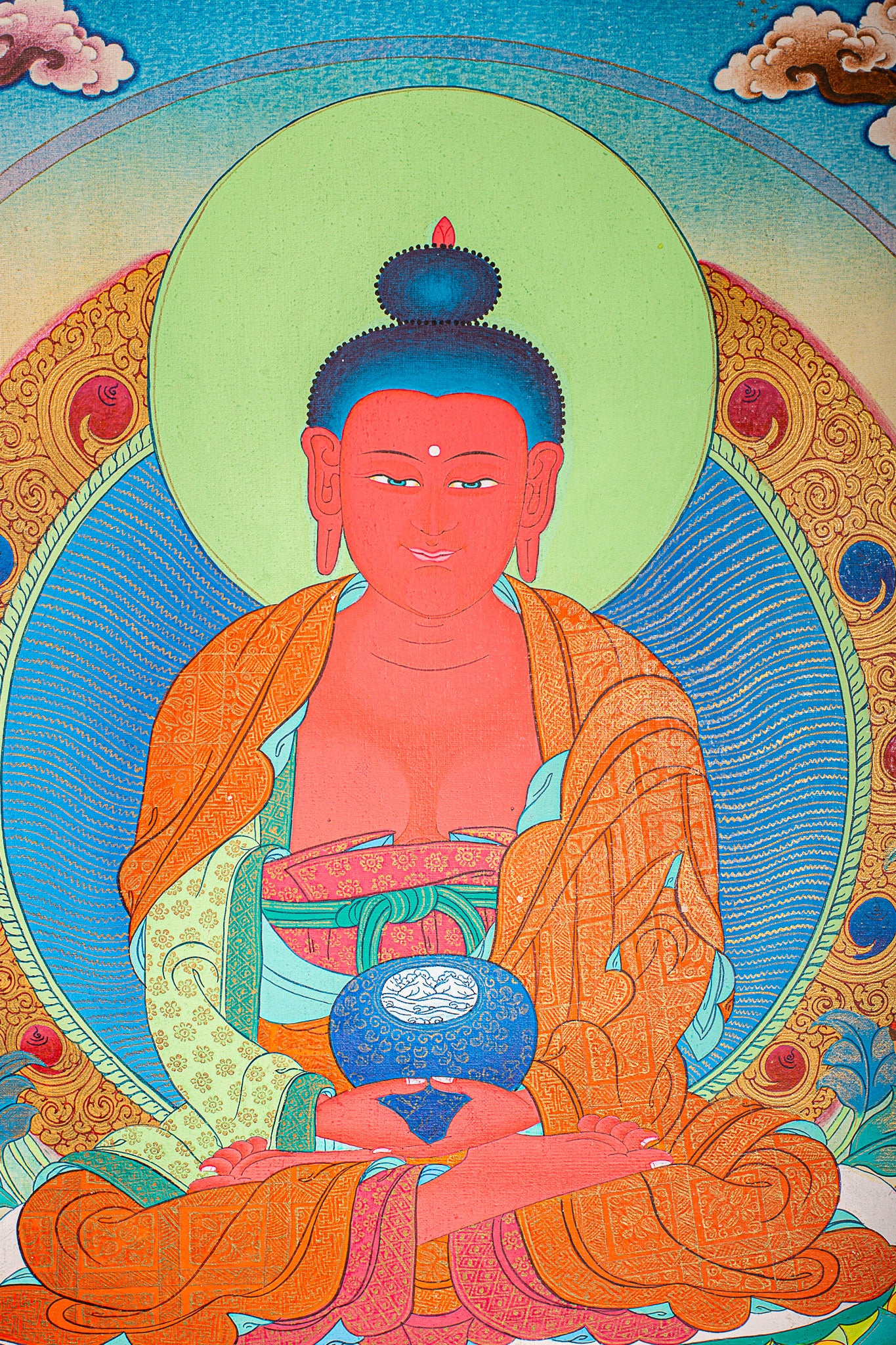Explore Amitabha Buddha Thangka Painting for longevity and spiritual practices from Premium Thangka Store.