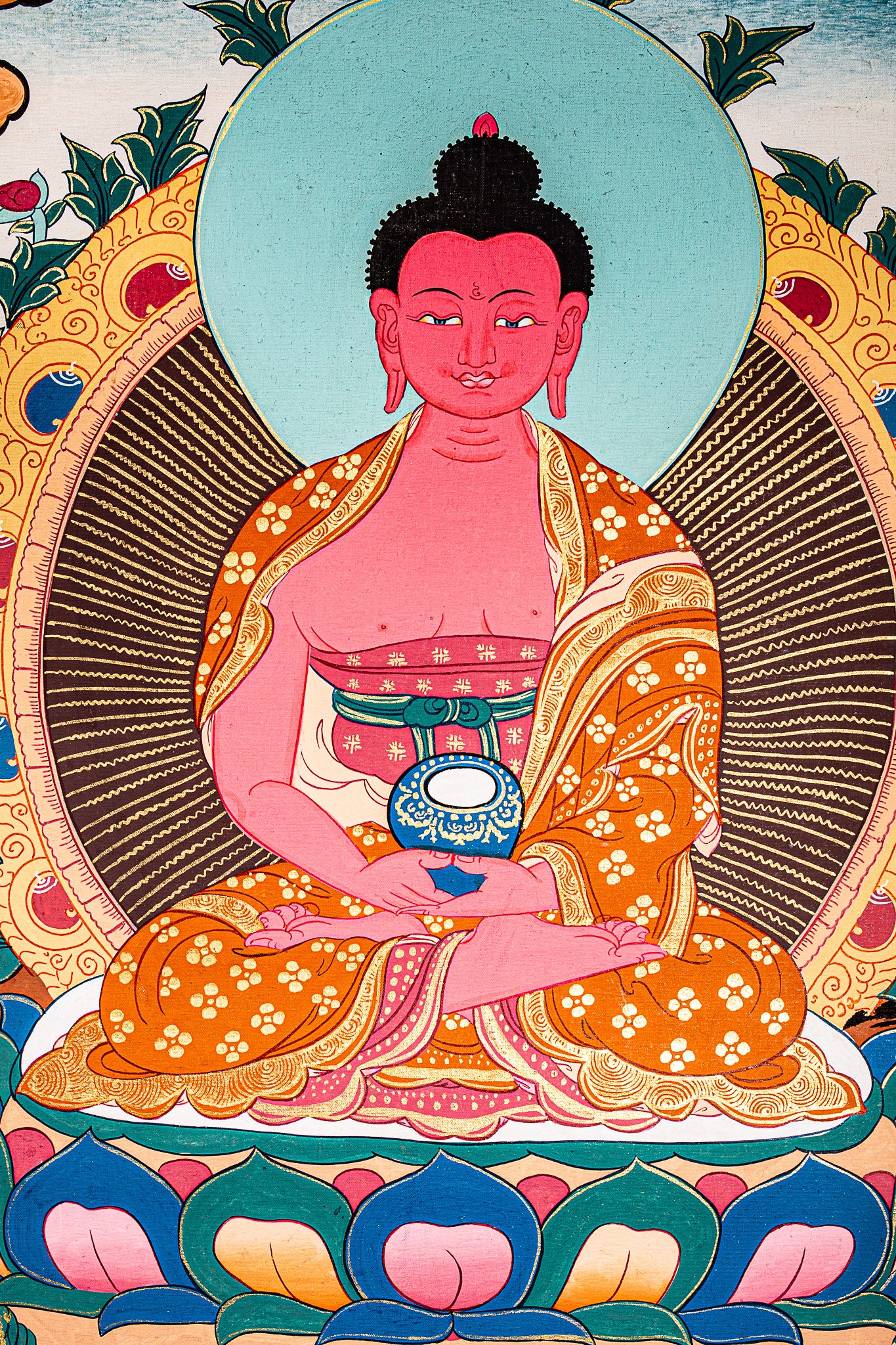 Amitabha Buddha Thangka Painting - A spiritual tool for Home Shrine