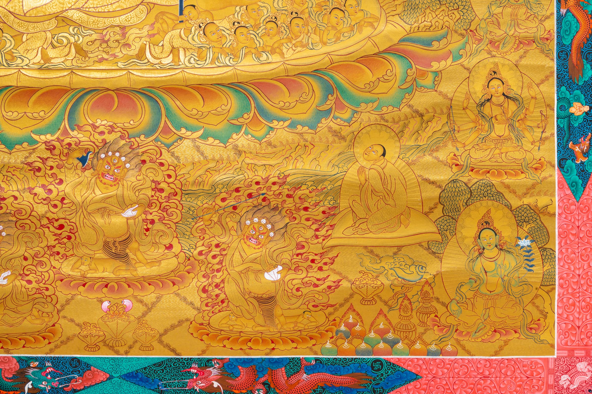 Dhukkar Thangka - meticulously hand-painted art.