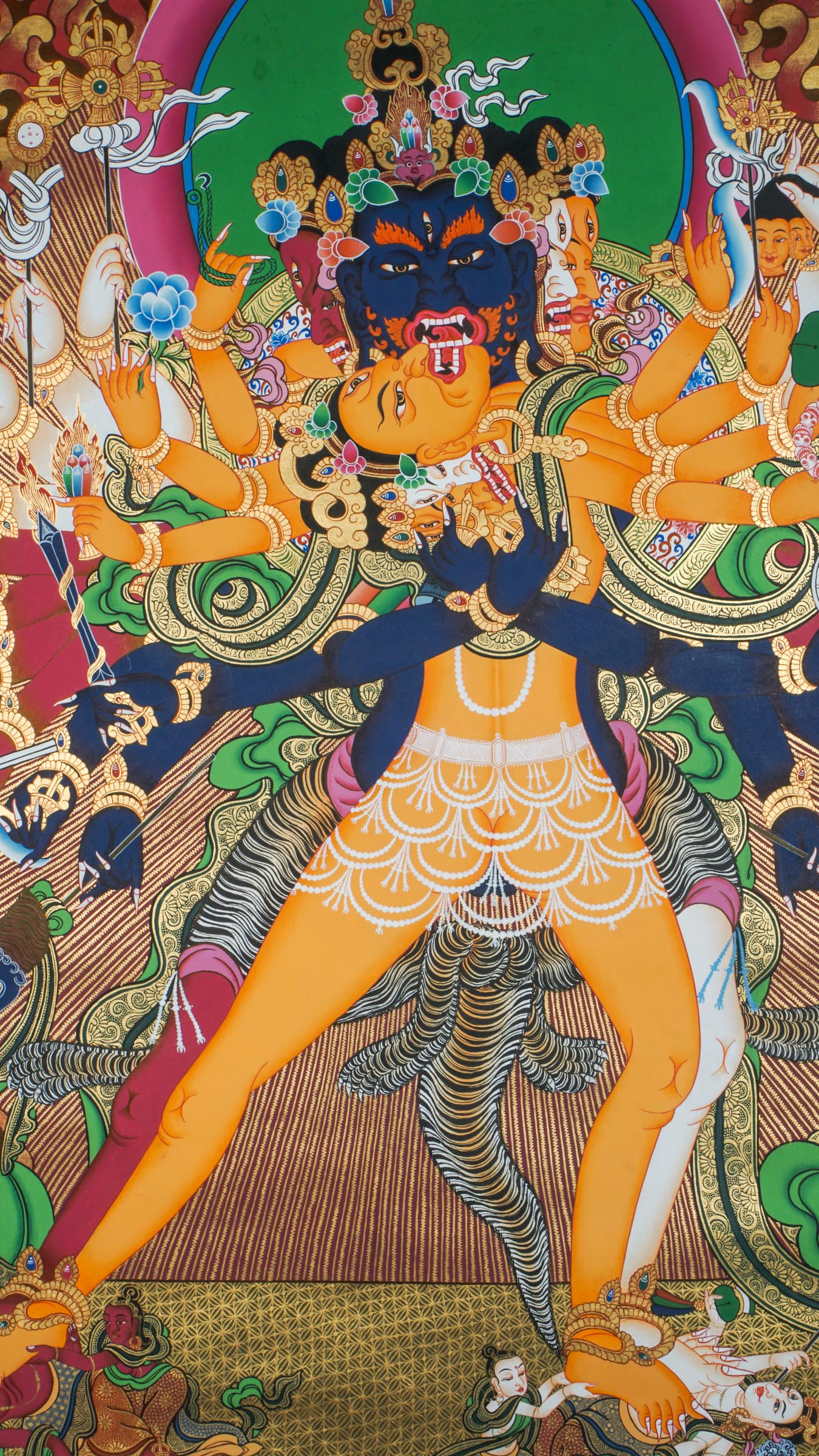 Kalachakra Shakti Thangka - a sacred art representing the vibrant feminine energy of Kalachakra.