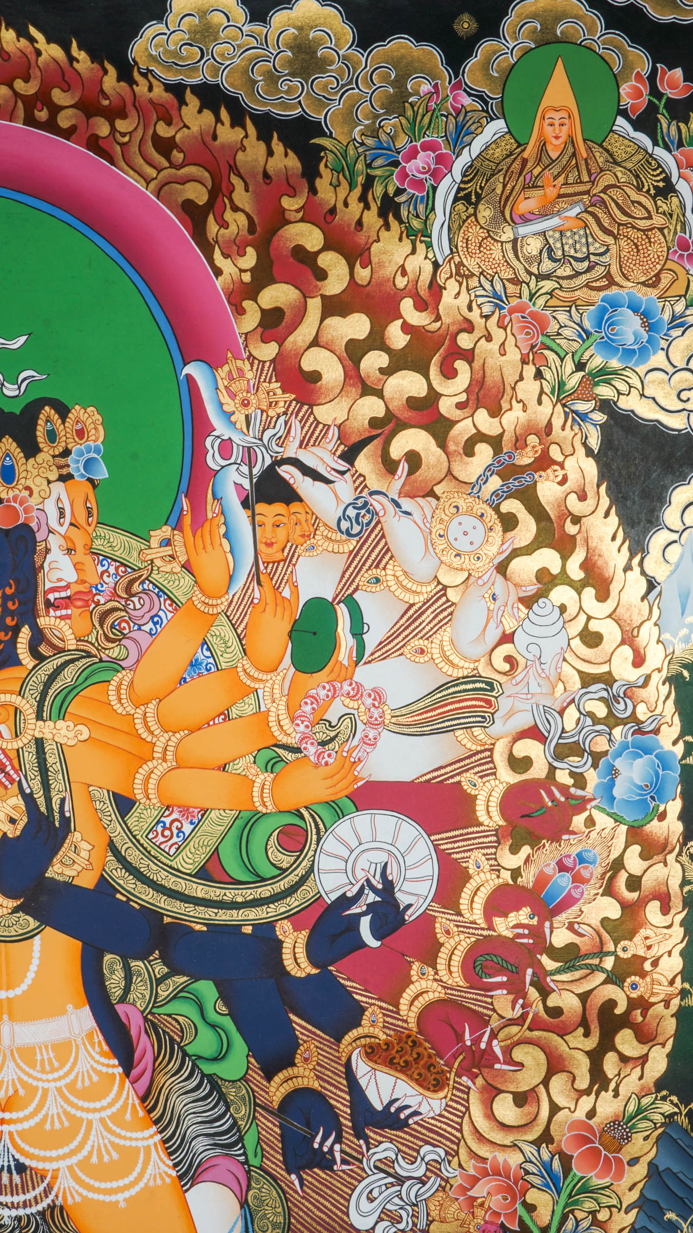 Kalachakra Shakti Thangka - a sacred art representing the vibrant feminine energy of Kalachakra.
