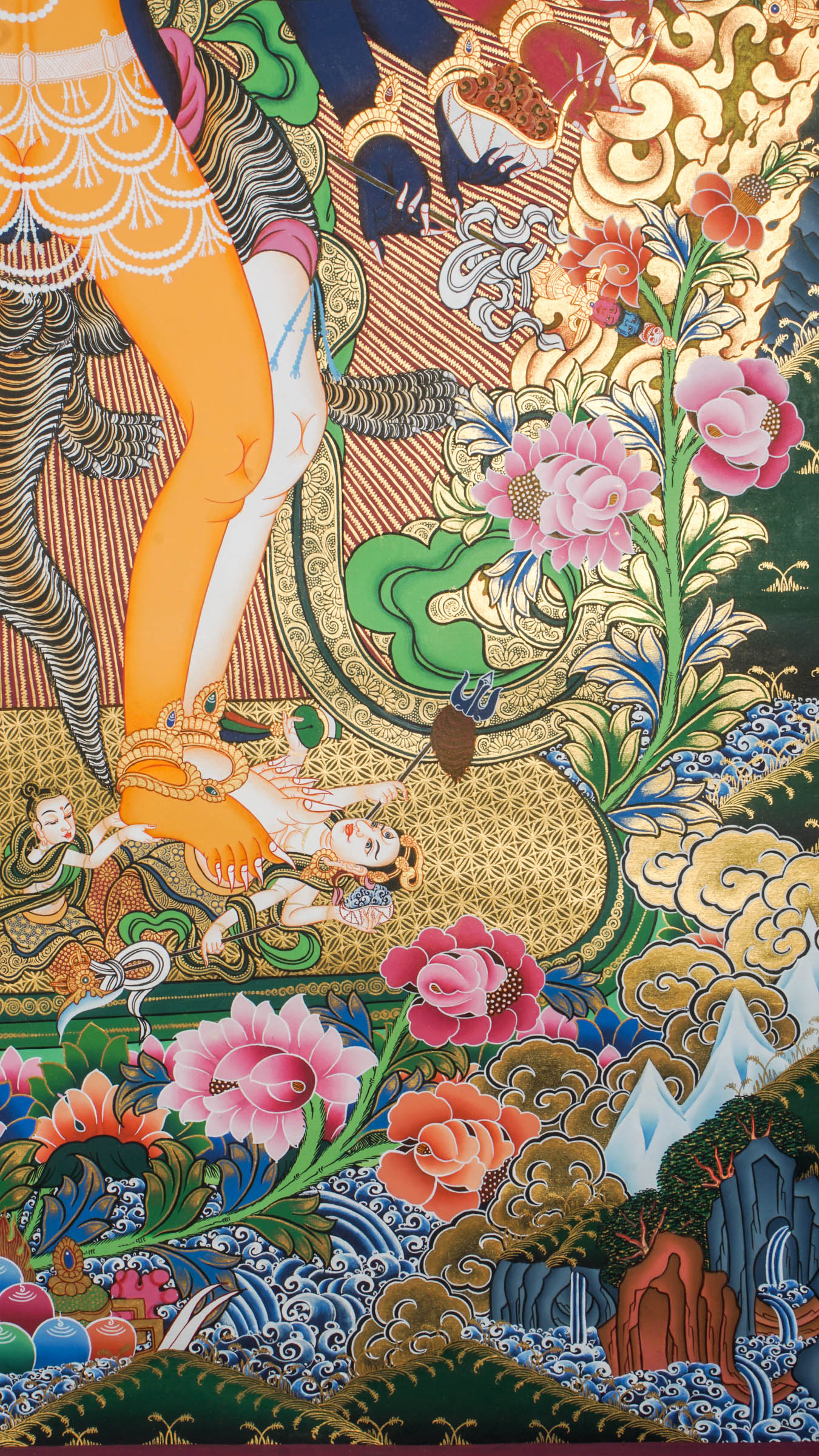 Kalachakra Shakti Thangka - a sacred art representing the vibrant feminine energy of Kalachakra.