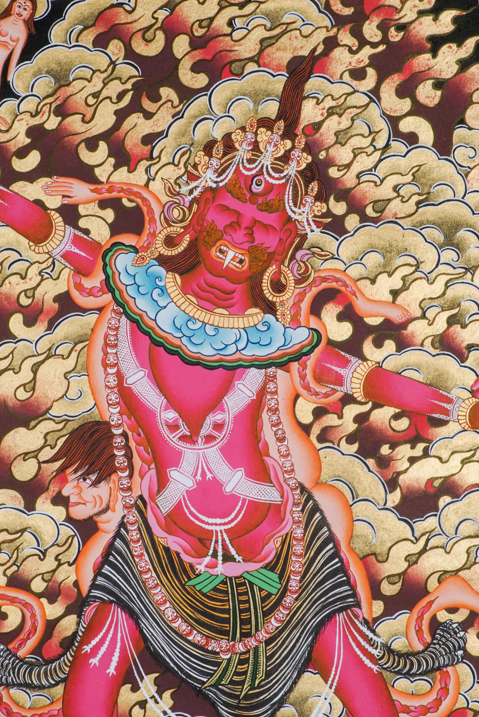 Ekajati Thangka - a sacred artwork with her unique one eye and single braid, symbolizing deep spiritual insight.