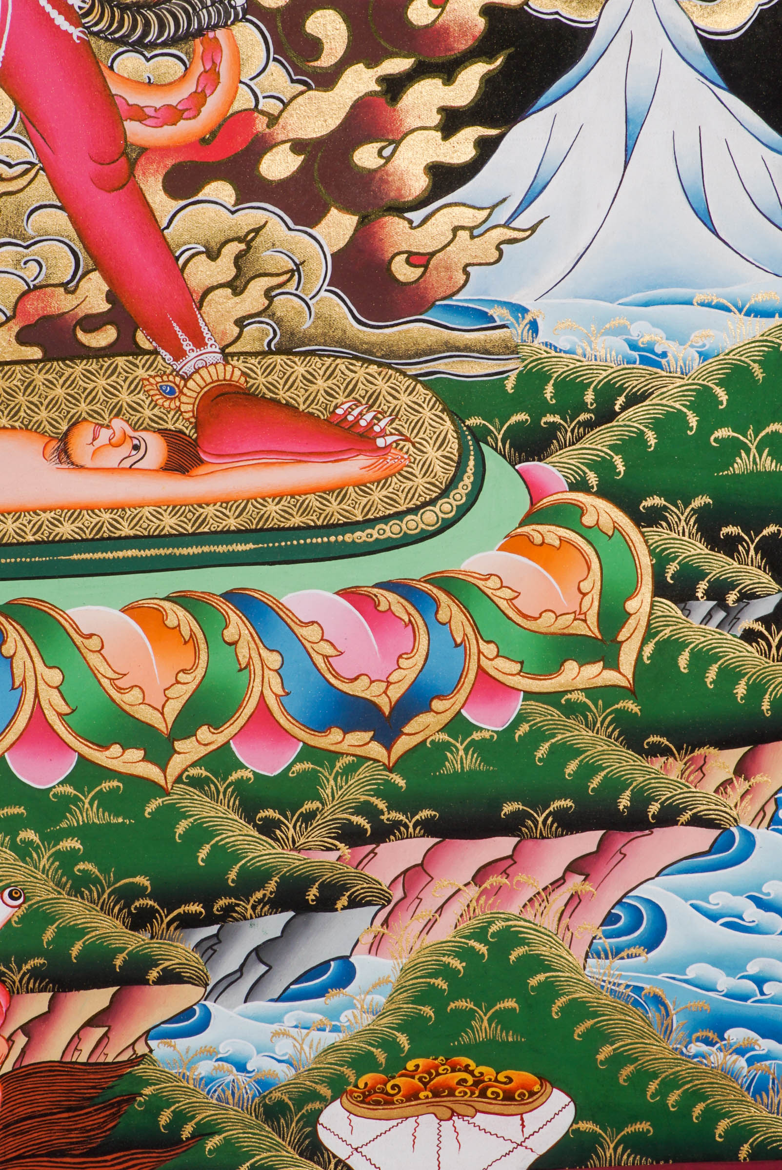 Ekajati Thangka - a sacred artwork with her unique one eye and single braid, symbolizing deep spiritual insight.