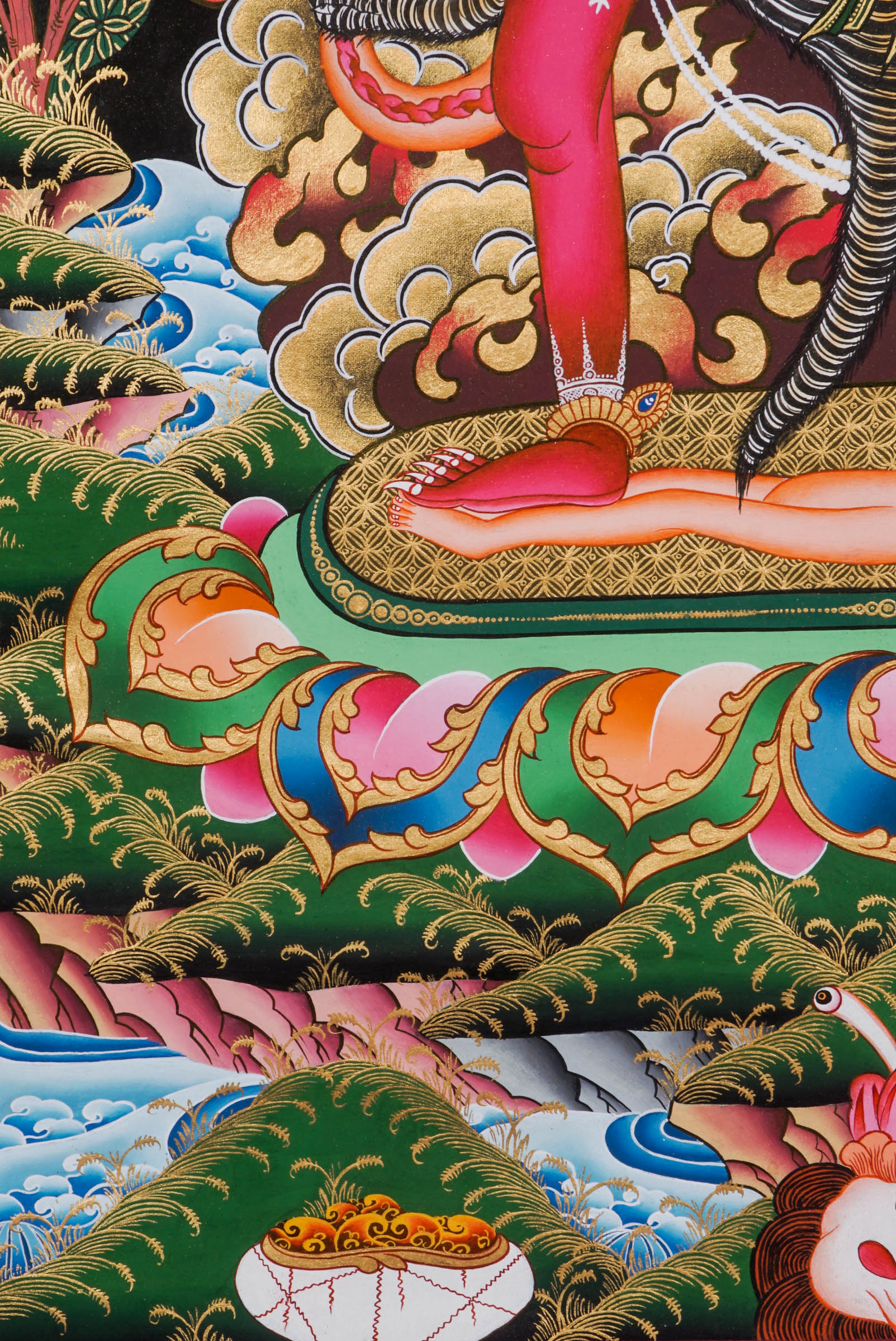 Ekajati Thangka - a sacred artwork with her unique one eye and single braid, symbolizing deep spiritual insight.