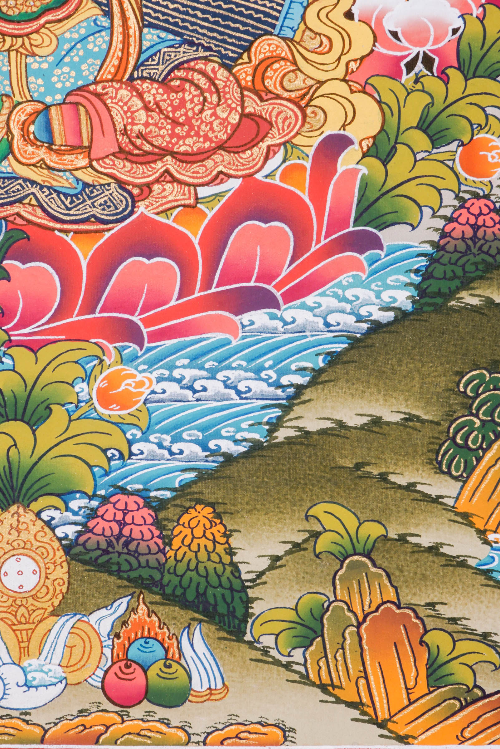 This genuine Tibetan Green Tara Thangka, hand-painted with natural pigments, embodies compassion and swift protection—ideal for inviting healing energy and abundance into your sacred space.
