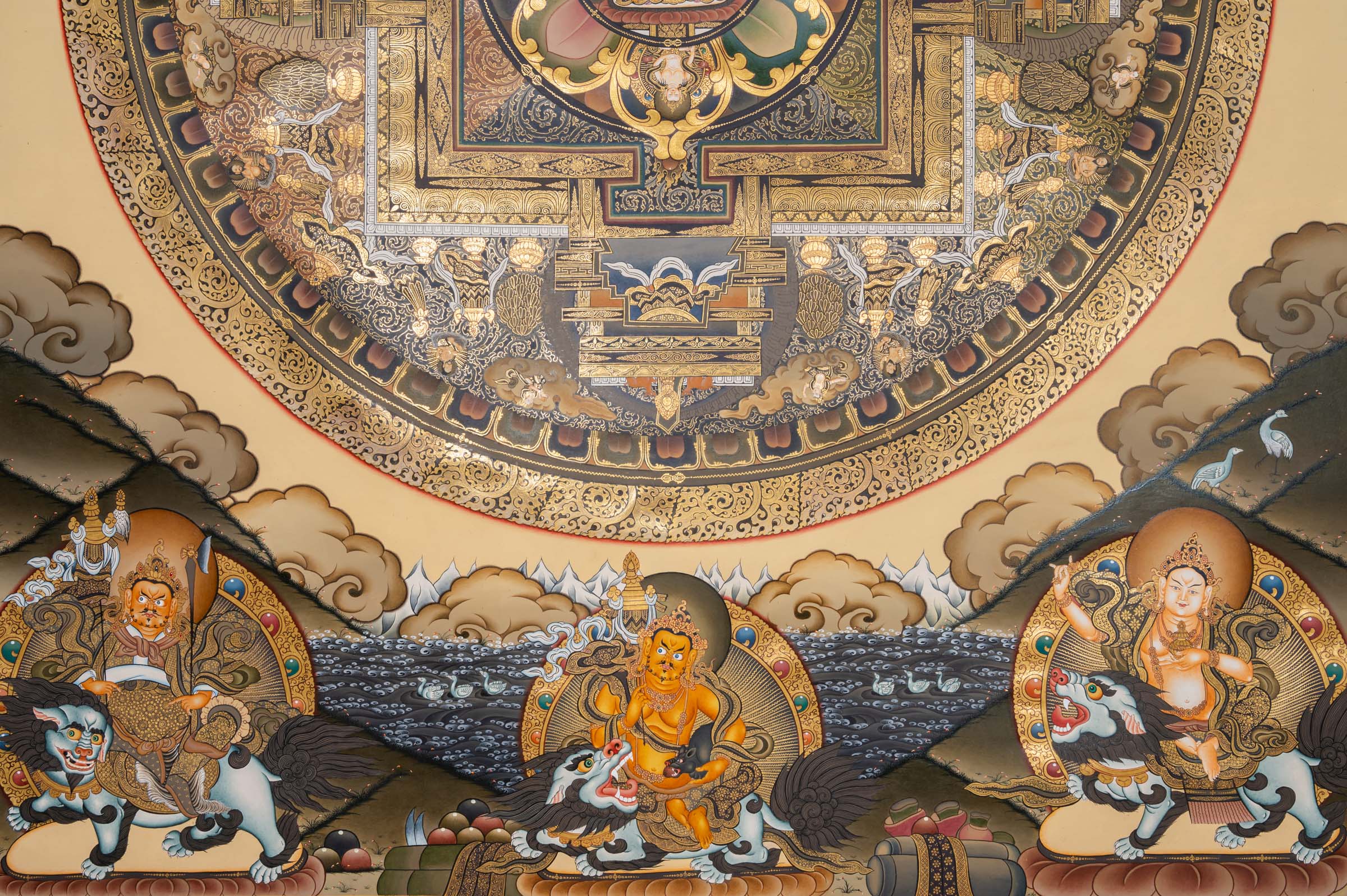 Bring calm and clarity into your space with this exclusive Gautam Buddha Mandala Thangka. Surrounded by sacred deities, it offers balance, focus, and timeless beauty.