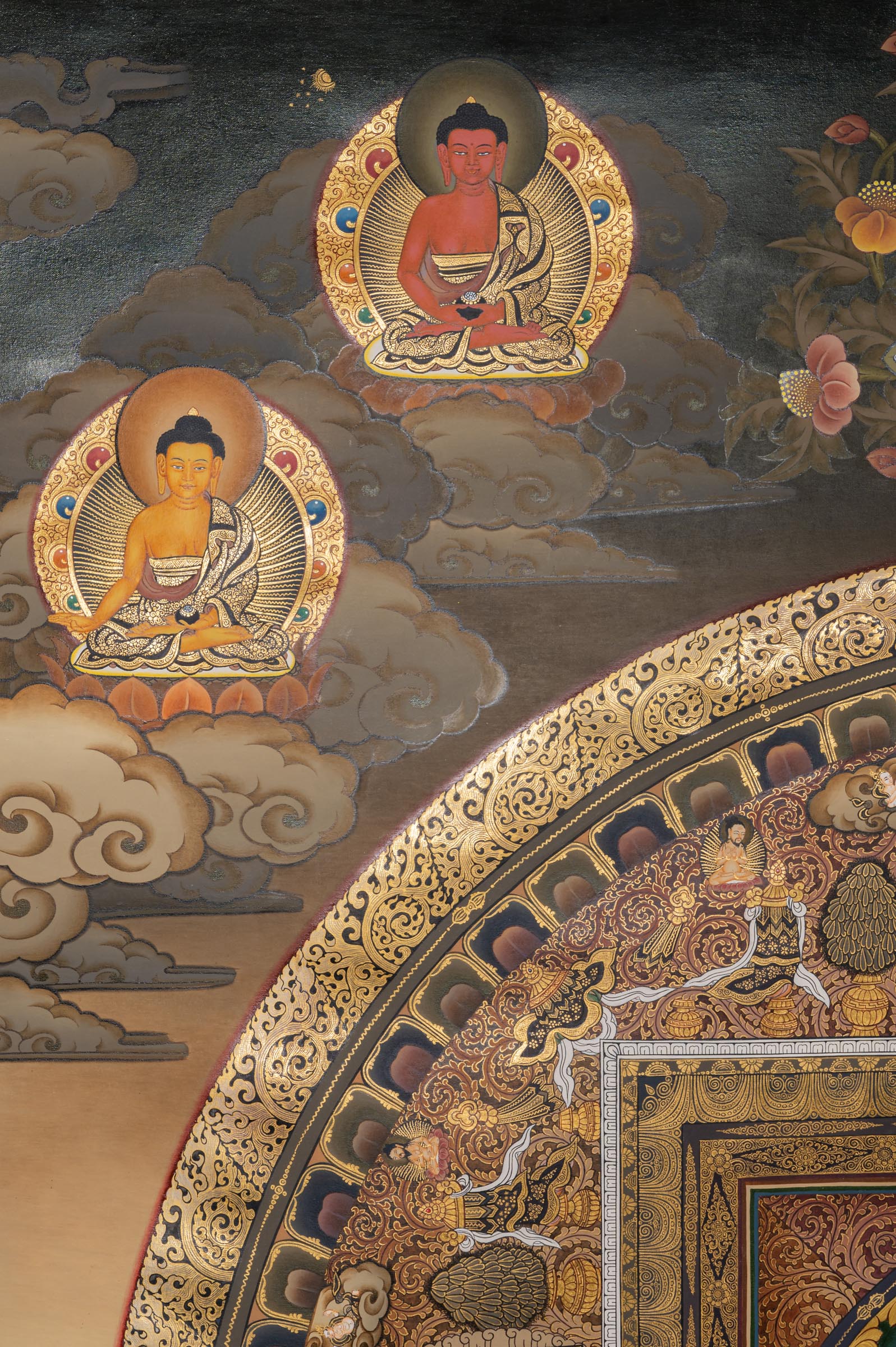 Bring calm and clarity into your space with this exclusive Gautam Buddha Mandala Thangka. Surrounded by sacred deities, it offers balance, focus, and timeless beauty.