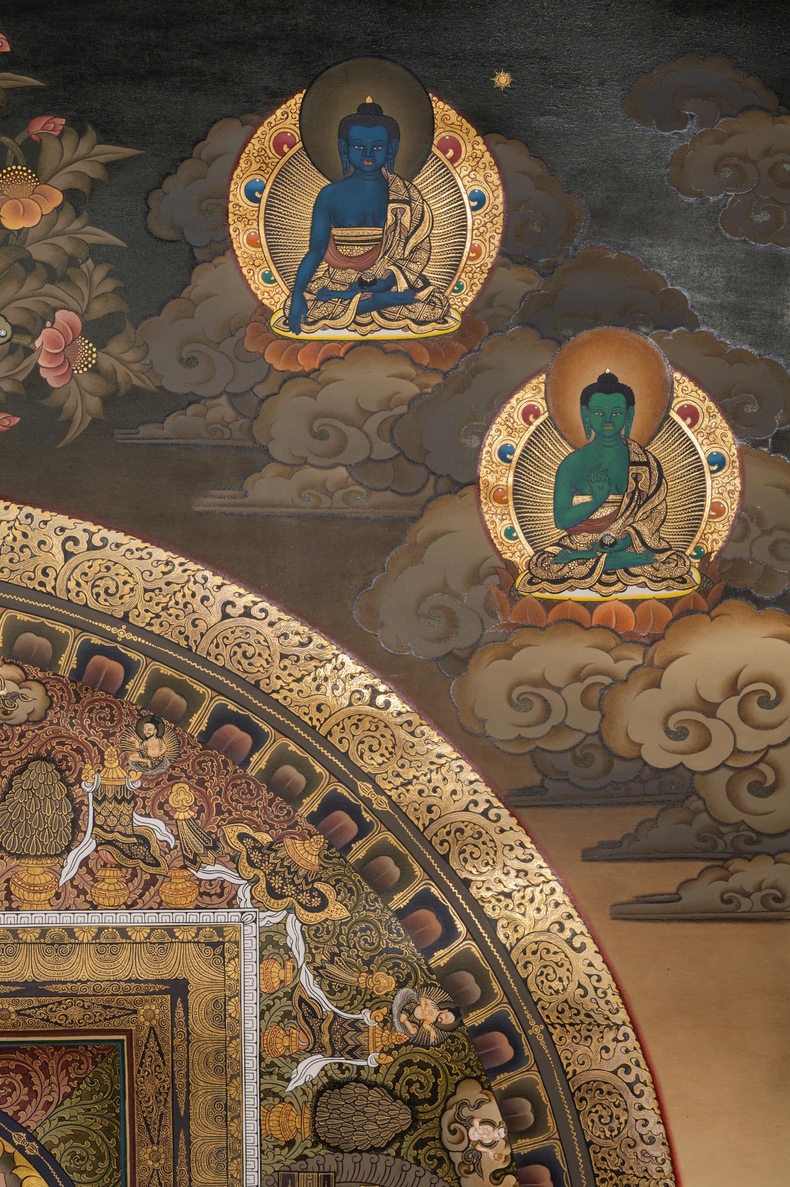 Bring calm and clarity into your space with this exclusive Gautam Buddha Mandala Thangka. Surrounded by sacred deities, it offers balance, focus, and timeless beauty.