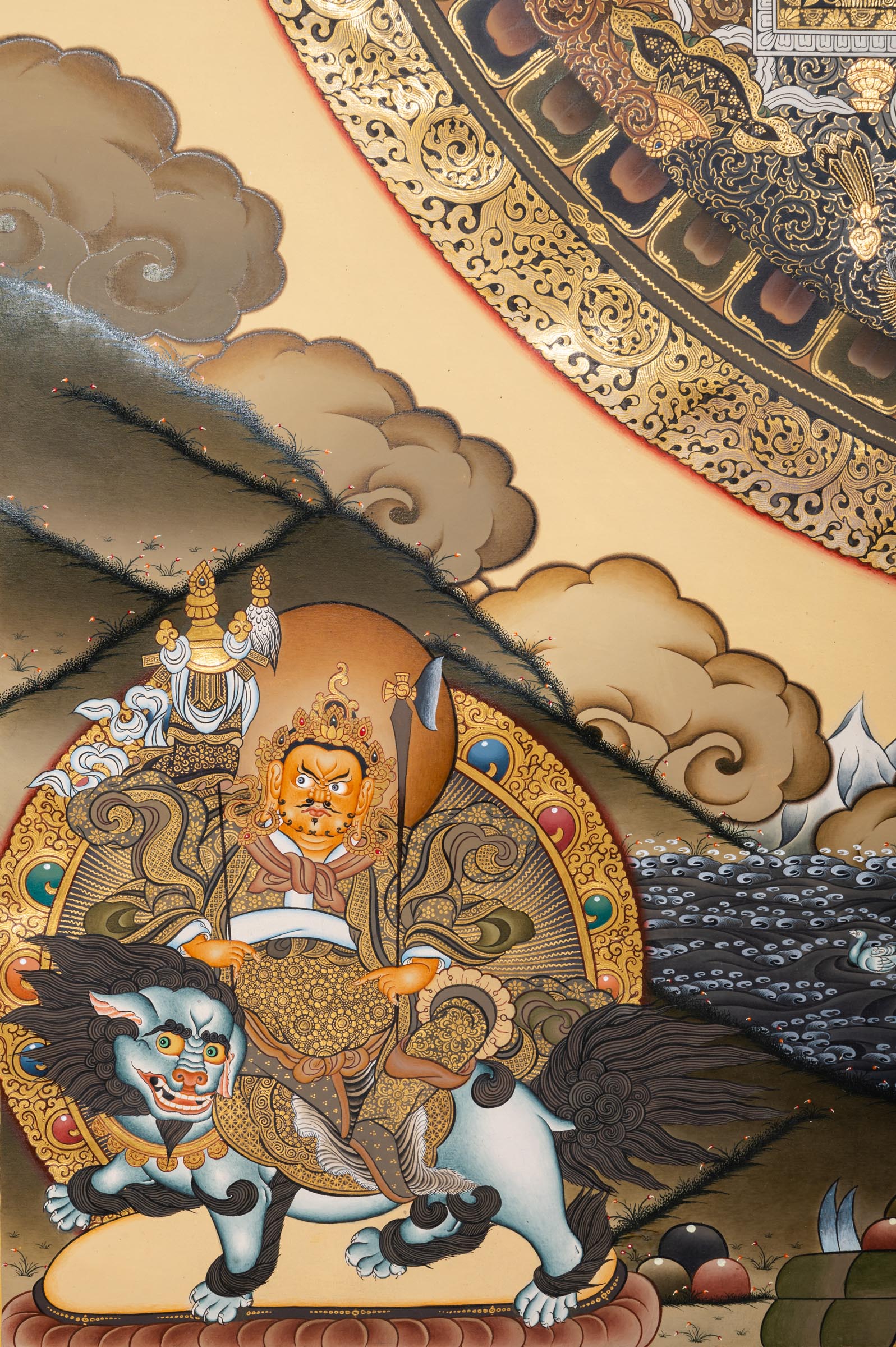 Bring calm and clarity into your space with this exclusive Gautam Buddha Mandala Thangka. Surrounded by sacred deities, it offers balance, focus, and timeless beauty.