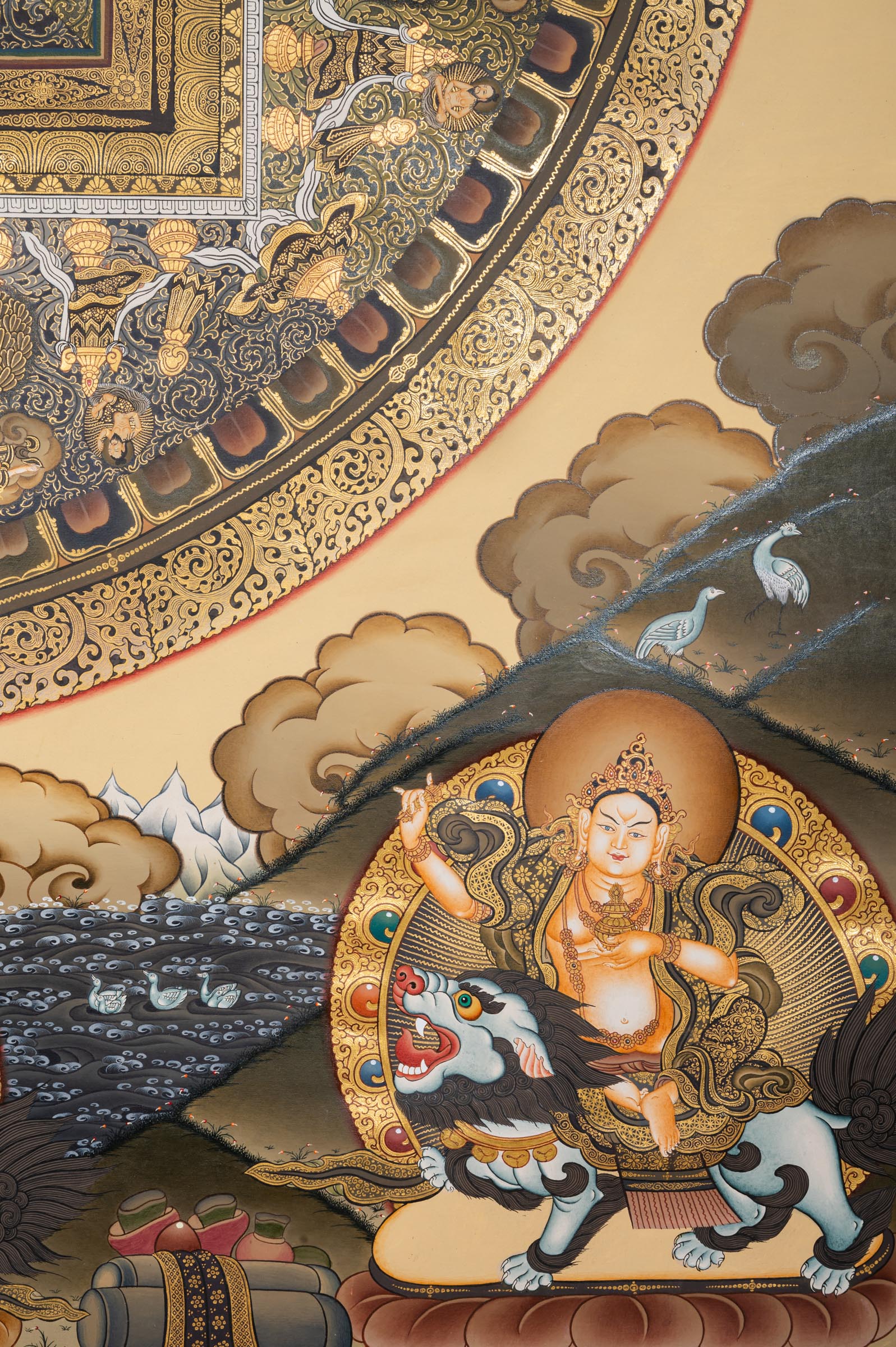 Bring calm and clarity into your space with this exclusive Gautam Buddha Mandala Thangka. Surrounded by sacred deities, it offers balance, focus, and timeless beauty.