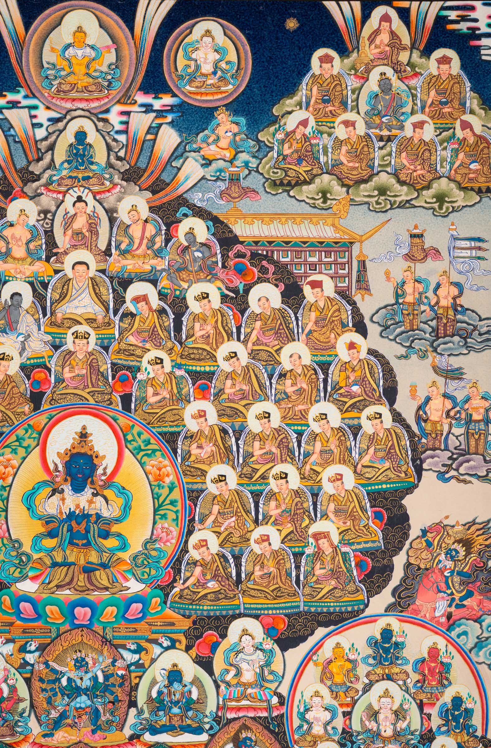 The Kagyu Cheskini Vajradhara Thangka - a revered hand-painted artwork