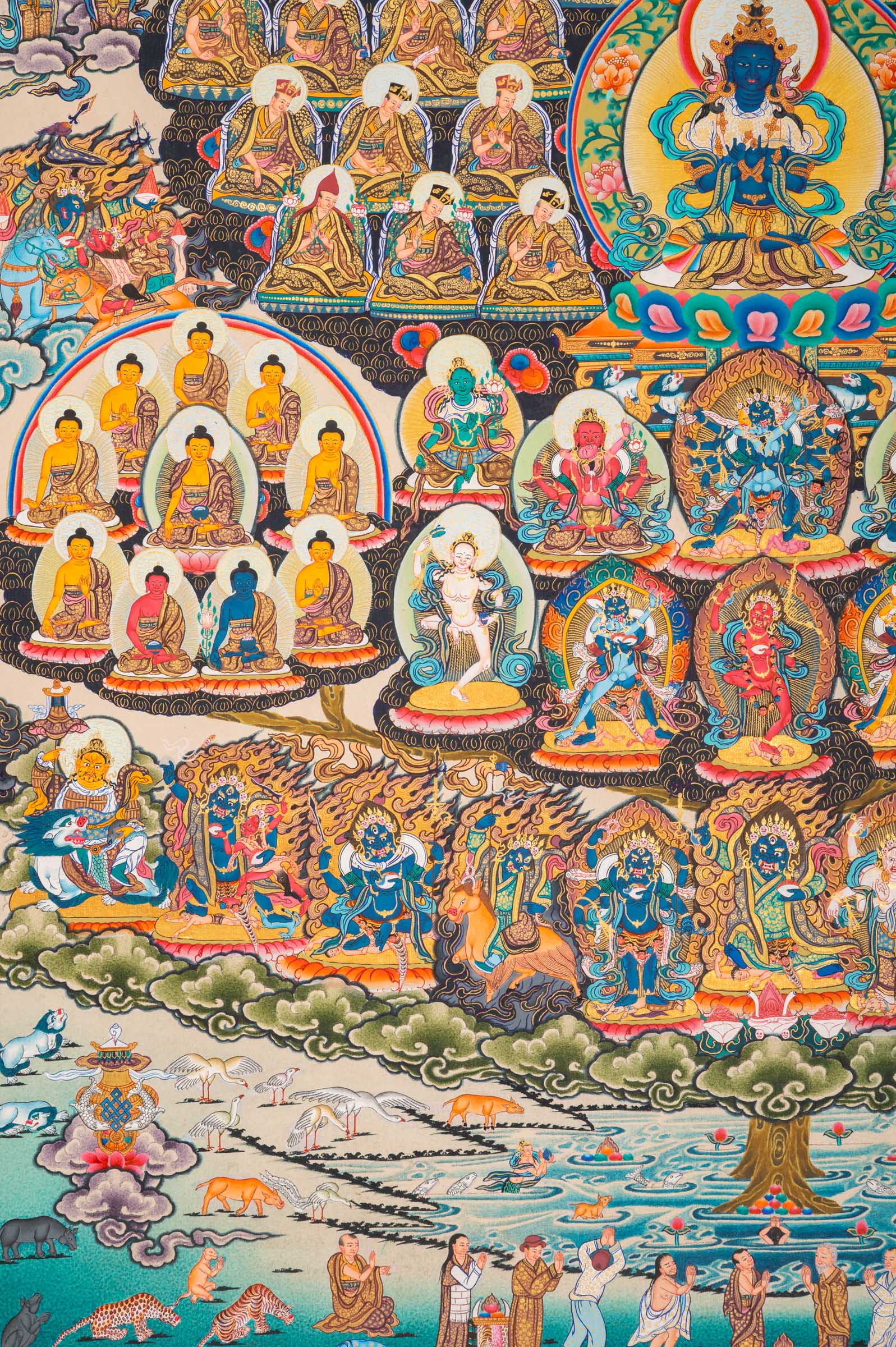 The Kagyu Cheskini Vajradhara Thangka - a revered hand-painted artwork
