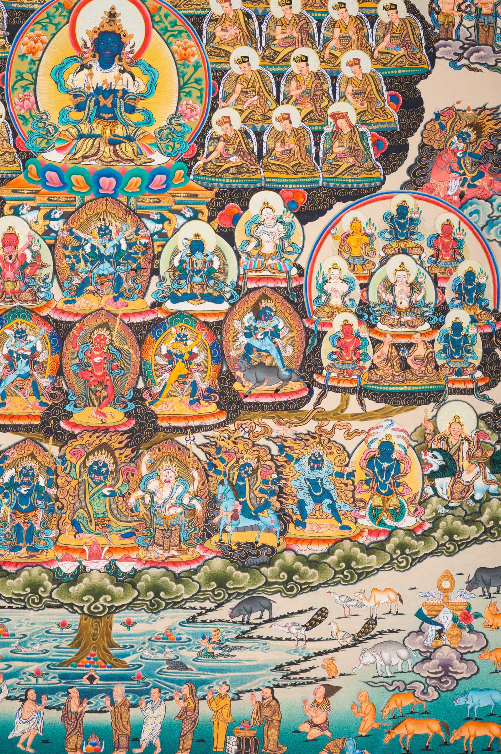 The Kagyu Cheskini Vajradhara Thangka - a revered hand-painted artwork