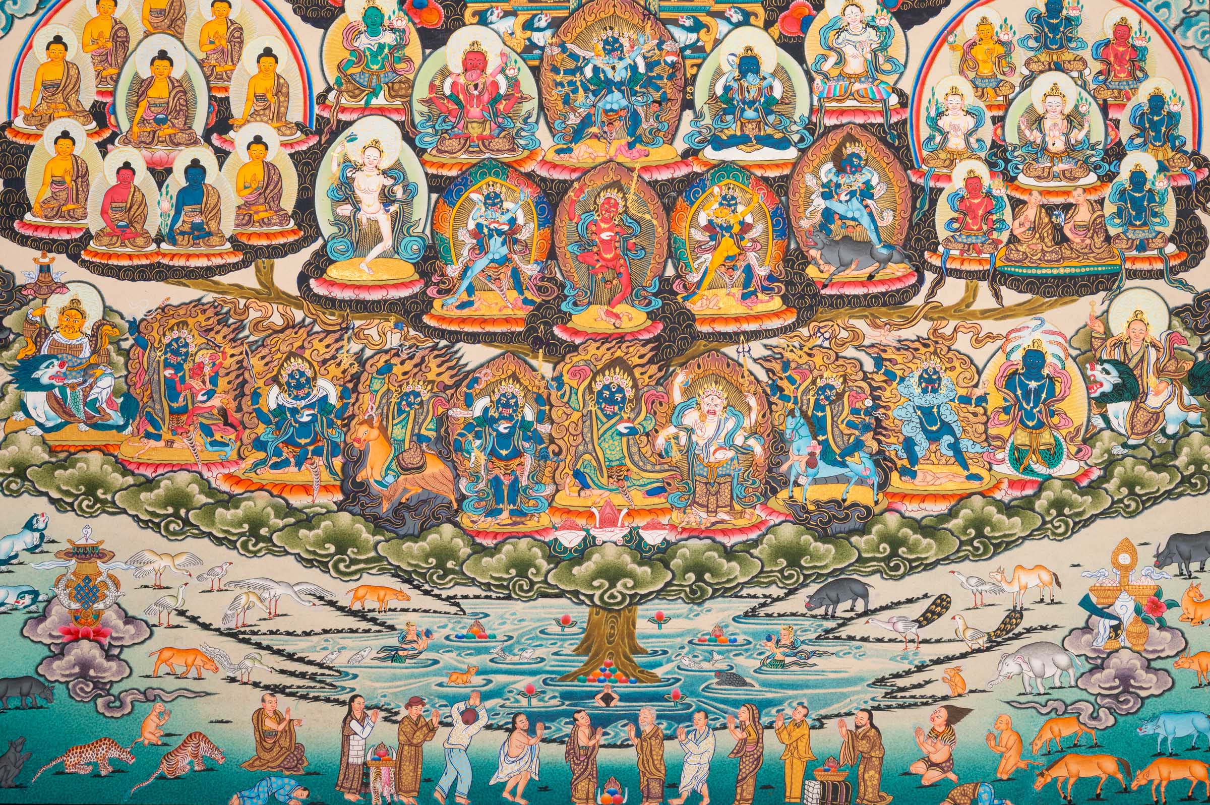 The Kagyu Cheskini Vajradhara Thangka - a revered hand-painted artwork