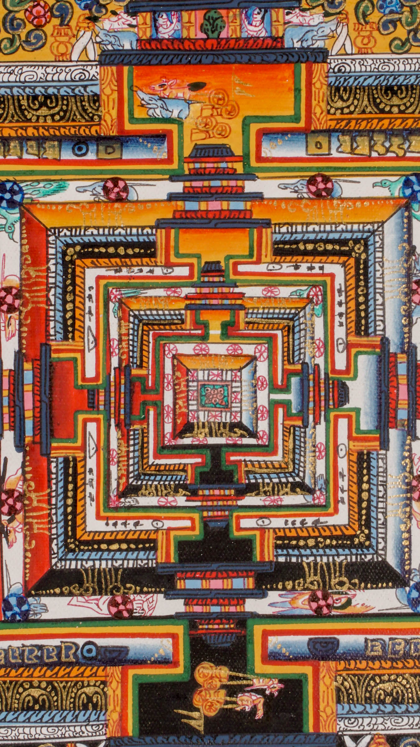 Kalachakra Mandala Thangka is a traditional Tibetan thangka representing Buddhist teachings and meditation. Perfect for sacred decor, it supports mindfulness and spiritual growth.