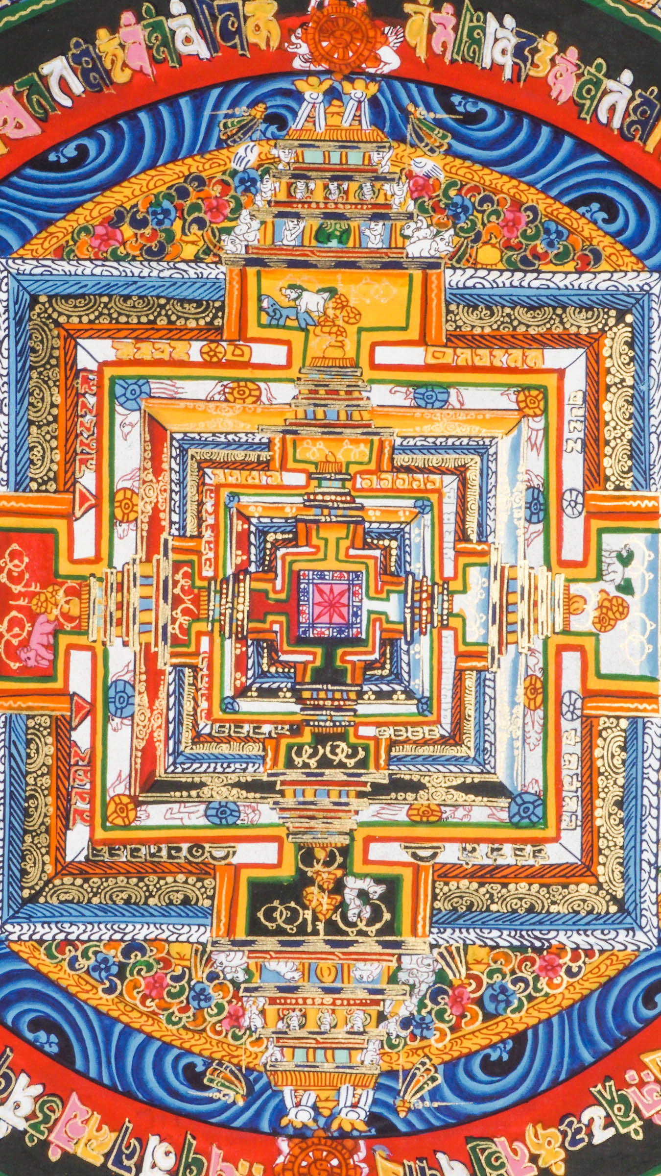 The Kalachakra Mandala Thangka represents the Wheel of Time and embodies the profound teachings of Tibetan Buddhism, including cosmology, meditation, and inner transformation. Hand-painted by skilled artisans, this sacred artwork enhances mindfulness and brings harmony, clarity, and spiritual focus.