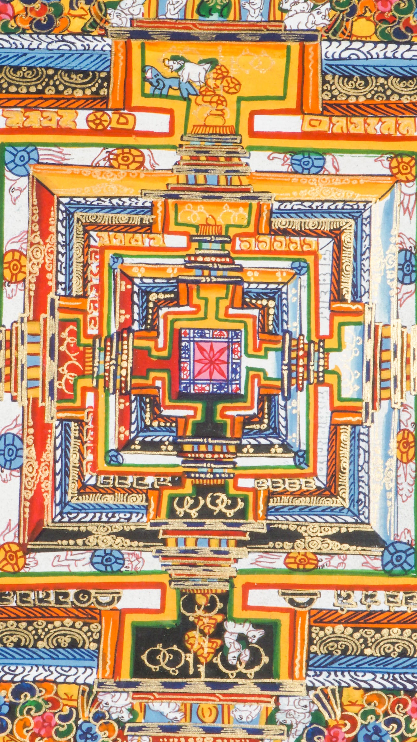 The Kalachakra Mandala Thangka represents the Wheel of Time and embodies the profound teachings of Tibetan Buddhism, including cosmology, meditation, and inner transformation. Hand-painted by skilled artisans, this sacred artwork enhances mindfulness and brings harmony, clarity, and spiritual focus.