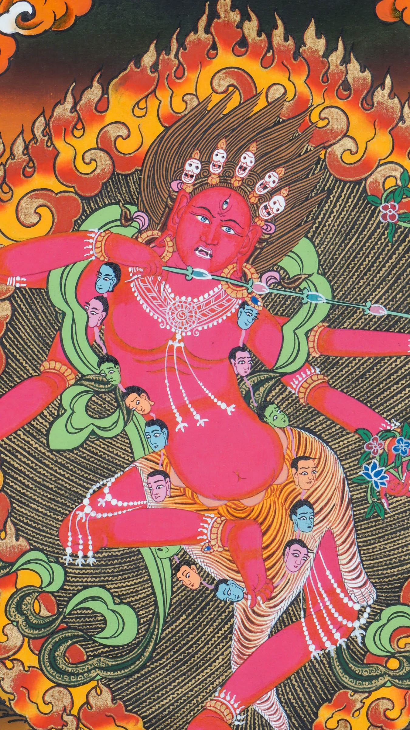Kurkulla Thangka - a sacred art of wrathful deity in Nepal.