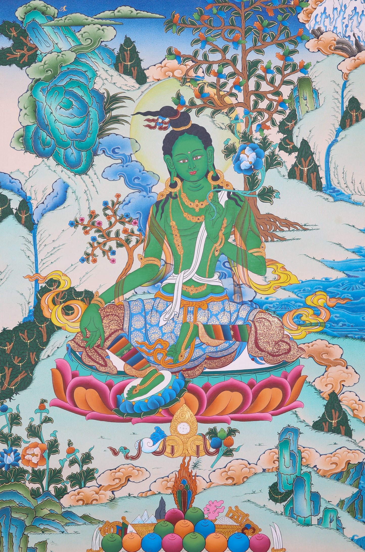 Green Tara Thanka