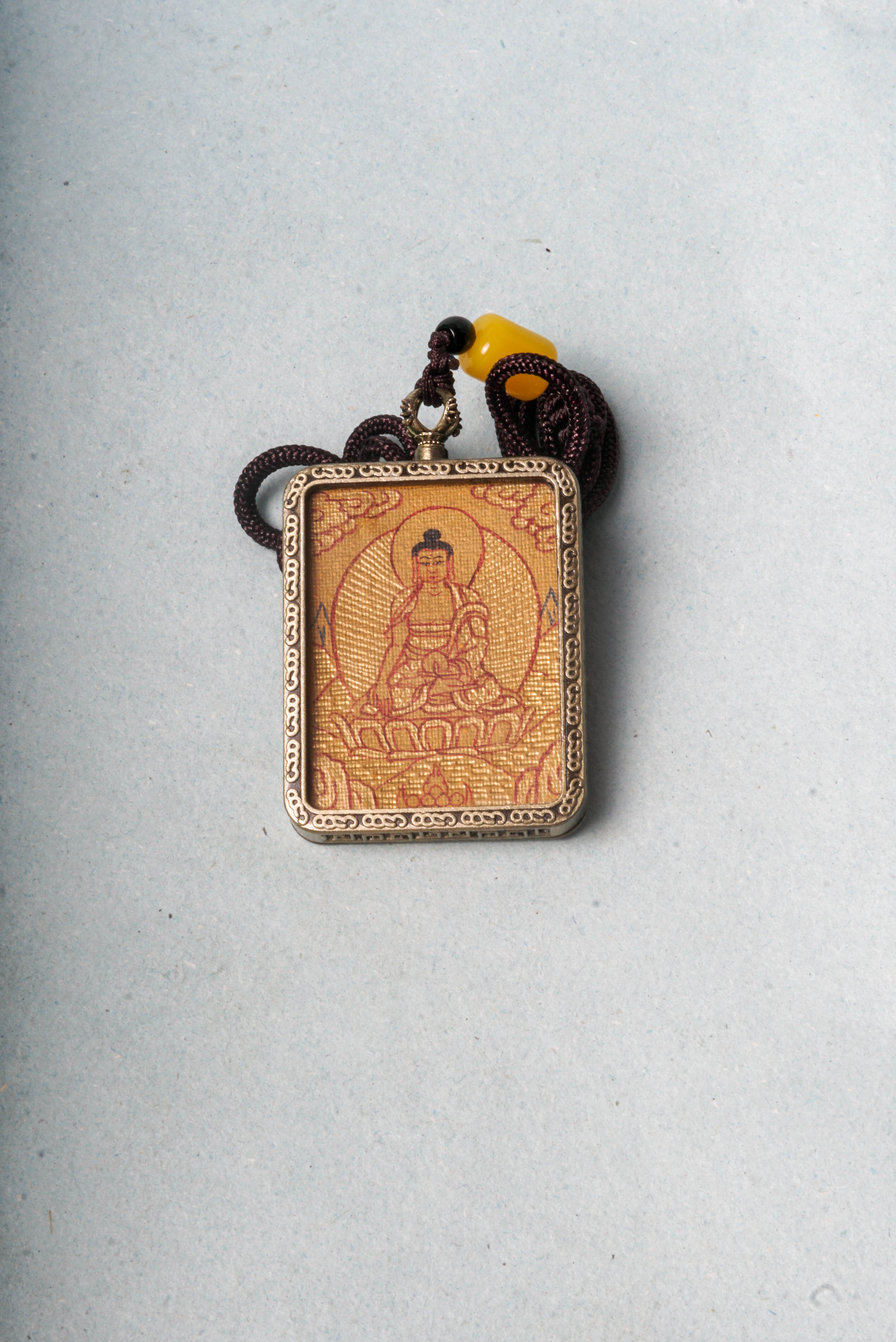 Gold Shakyamuni Buddha Thangka - Locket