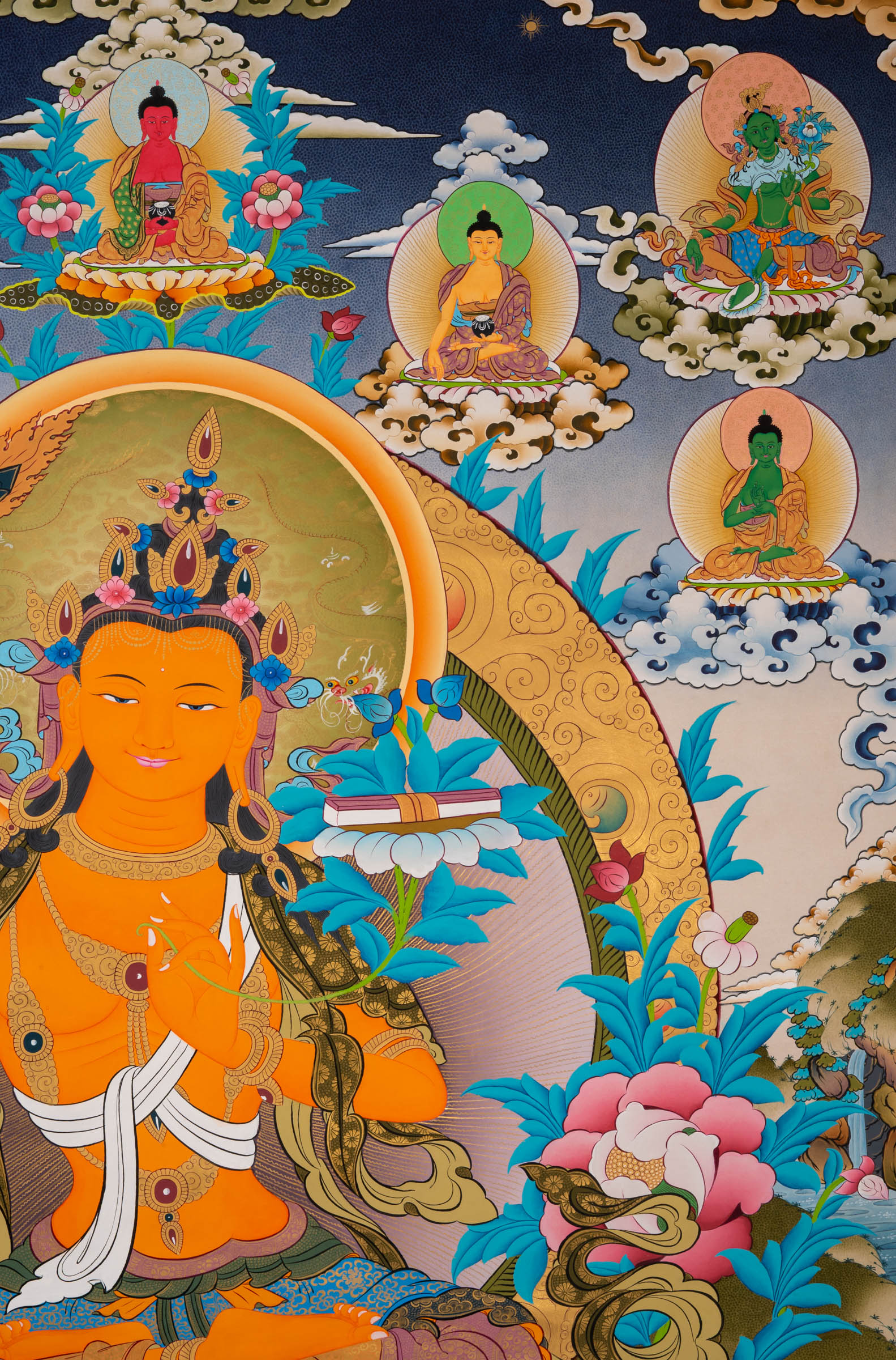 The Manjushree Thangka - a sacred hand-painted Buddhist artwork