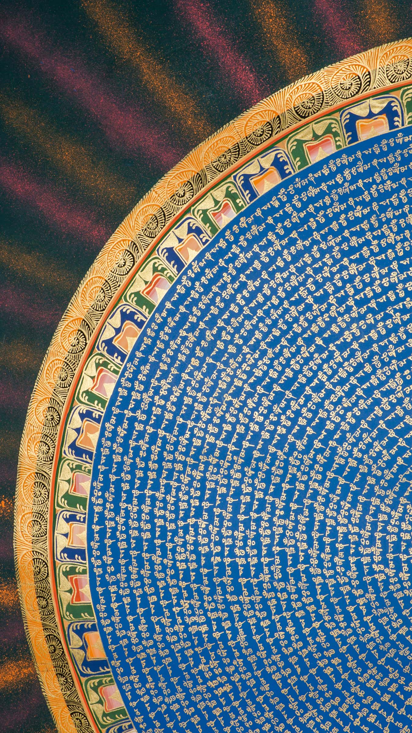 The Mantra Mandala Thangka is a sacred Tibetan painting that blends mantras like "Om Mani Padme Hum" with geometric harmony to deepen meditation and promote spiritual balance. Ideal for homes, meditation rooms, or sacred spaces, it brings blessings, mindfulness, and calming energy rooted in Buddhist tradition.